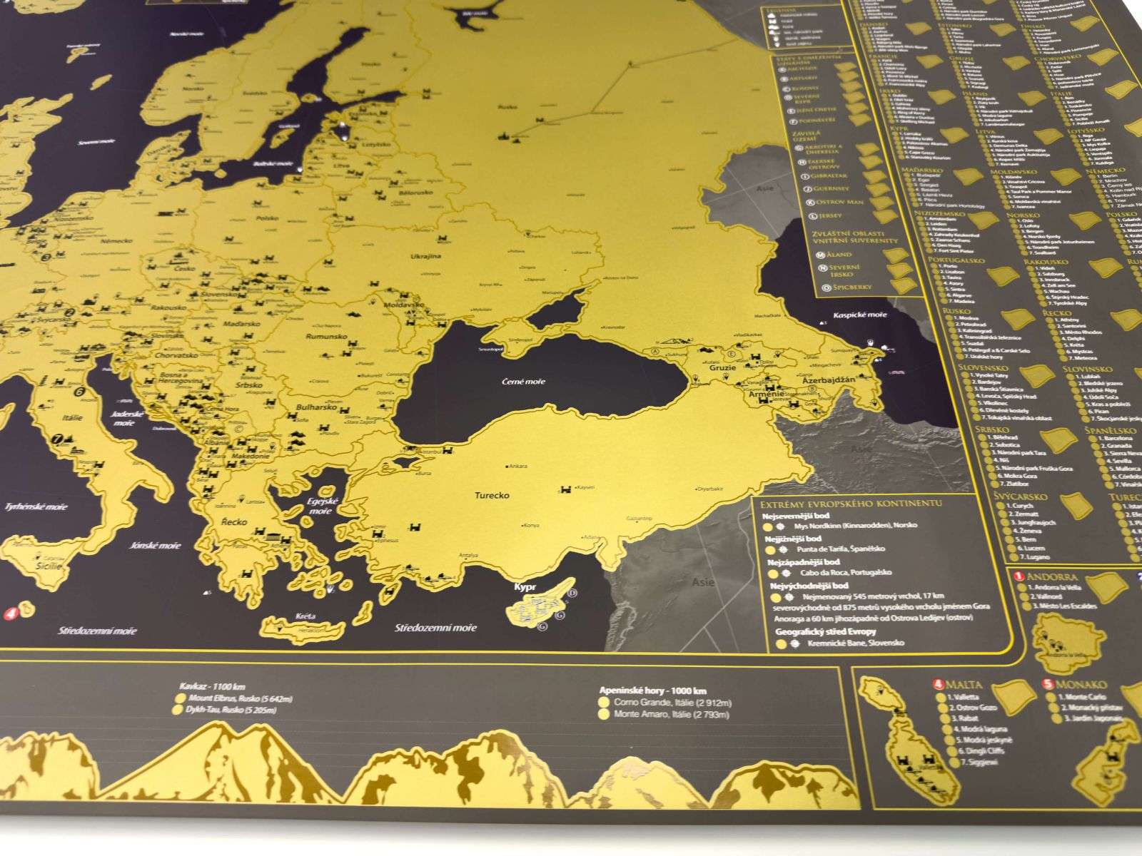 Rubbelkarte von Europa - Tschechische Version