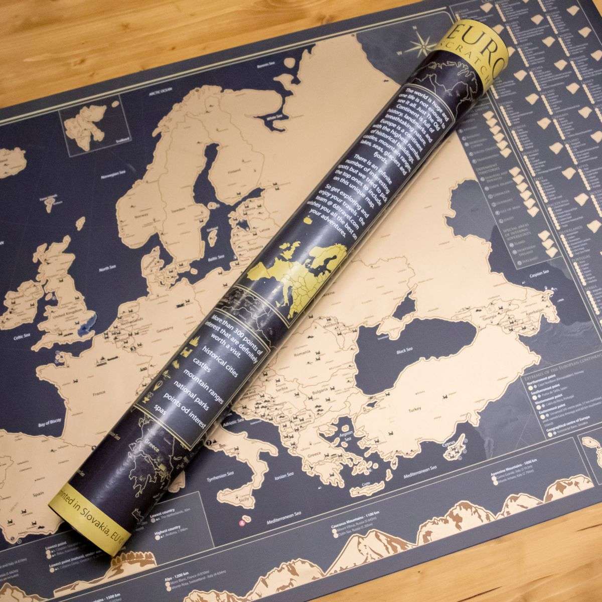 Scratch map of Europe