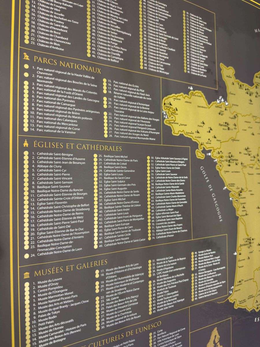 Scratch map of France