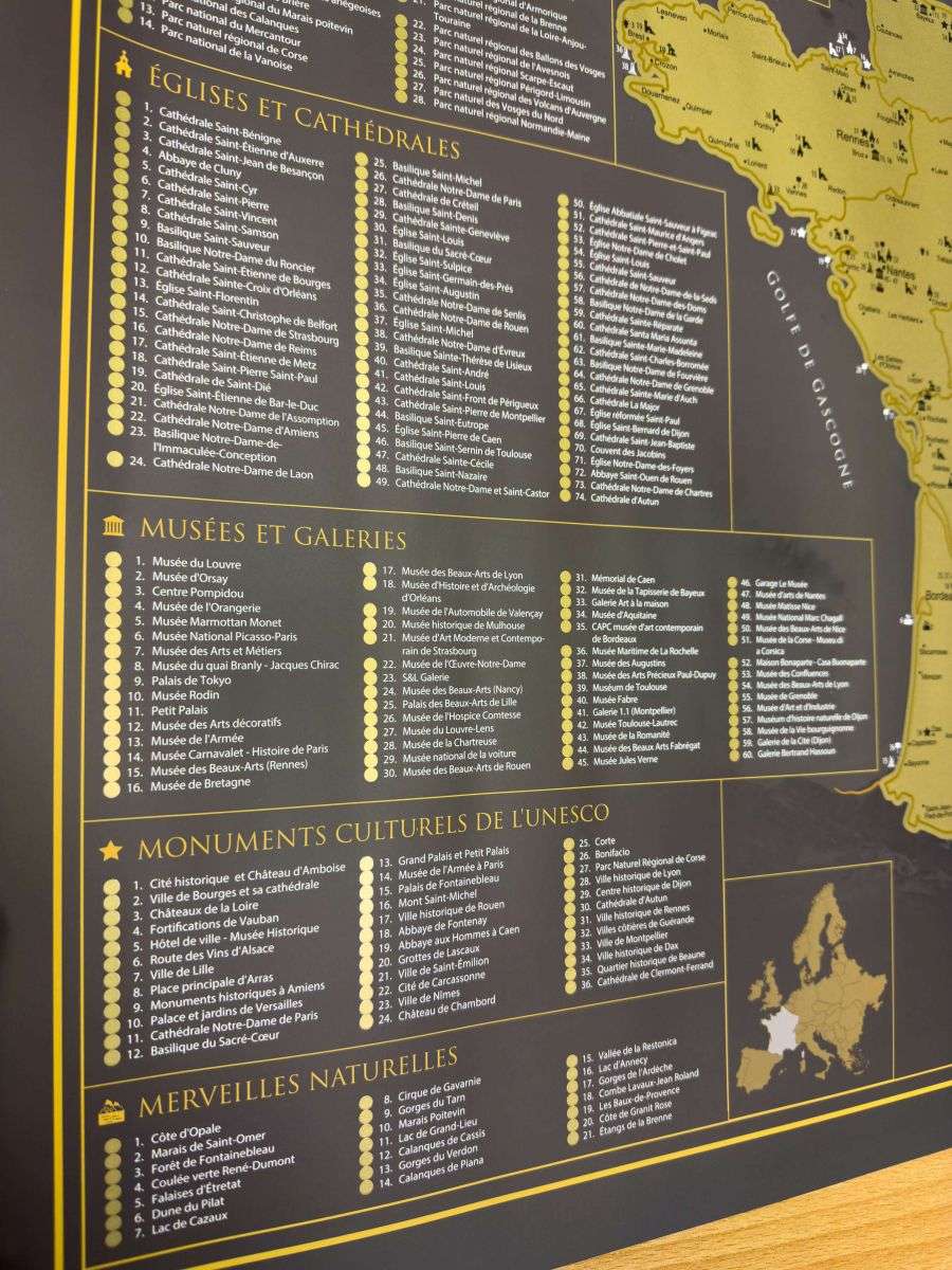 Scratch map of France