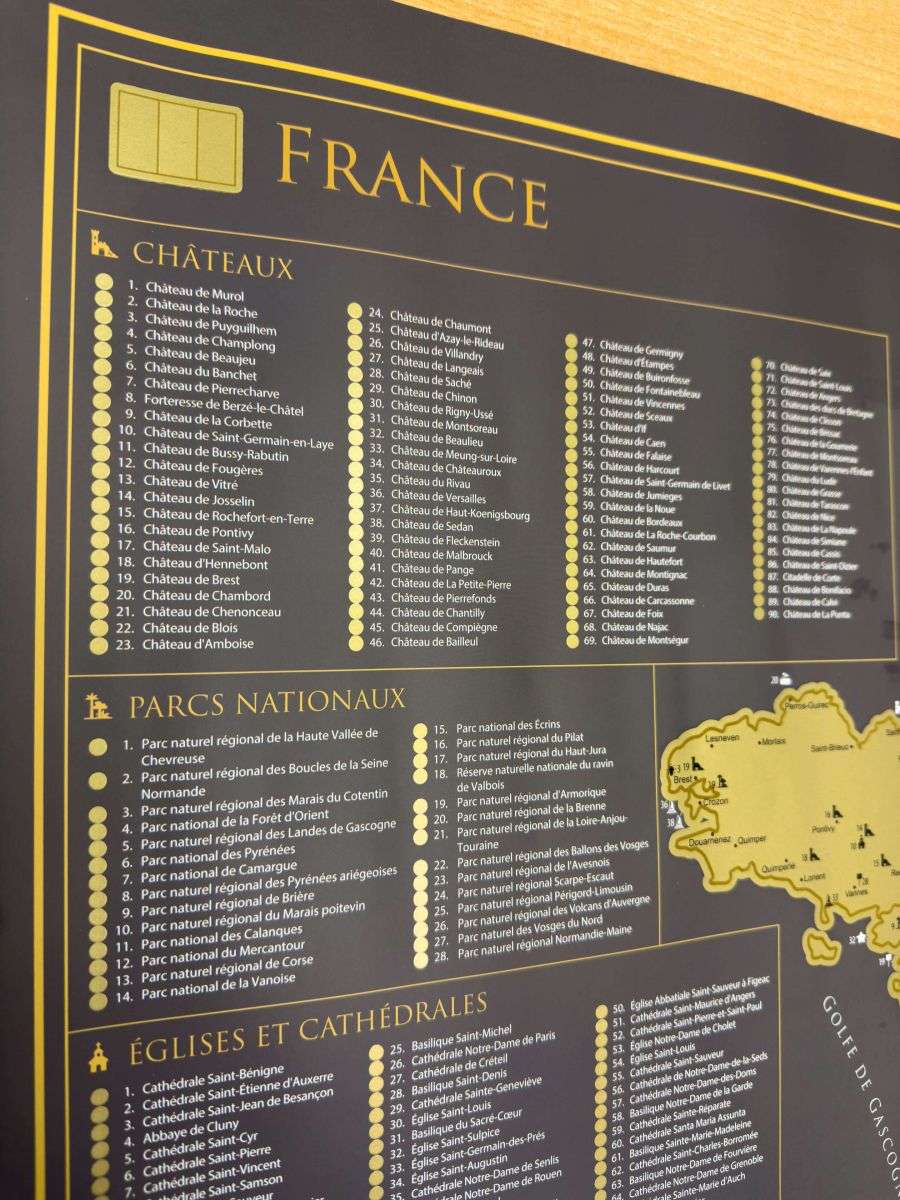 Scratch map of France