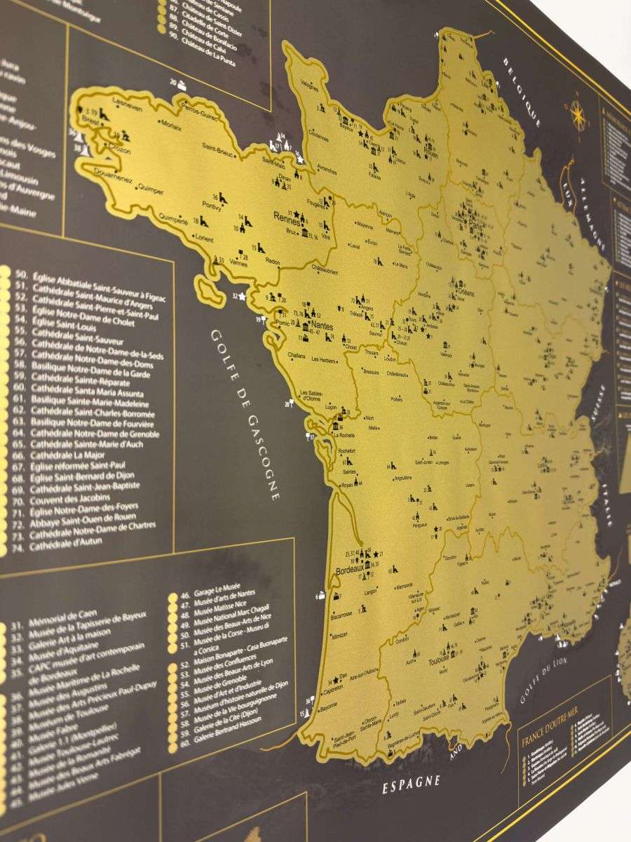 Scratch map of France