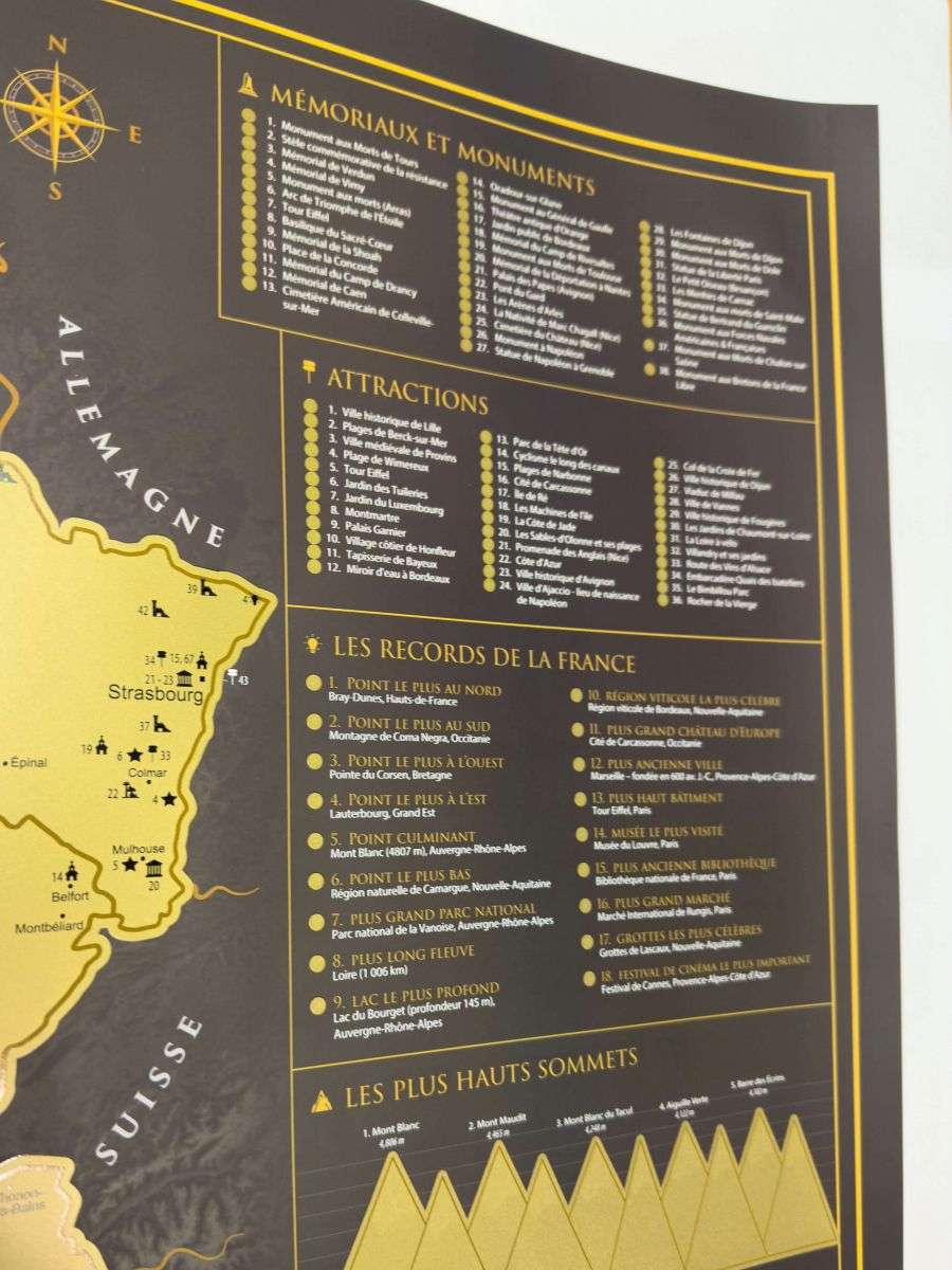 Scratch map of France