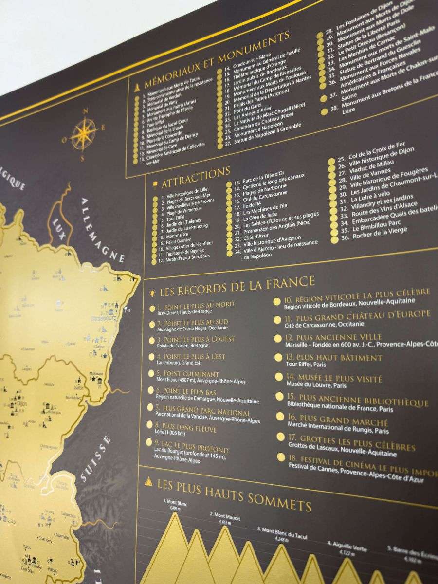 Scratch map of France