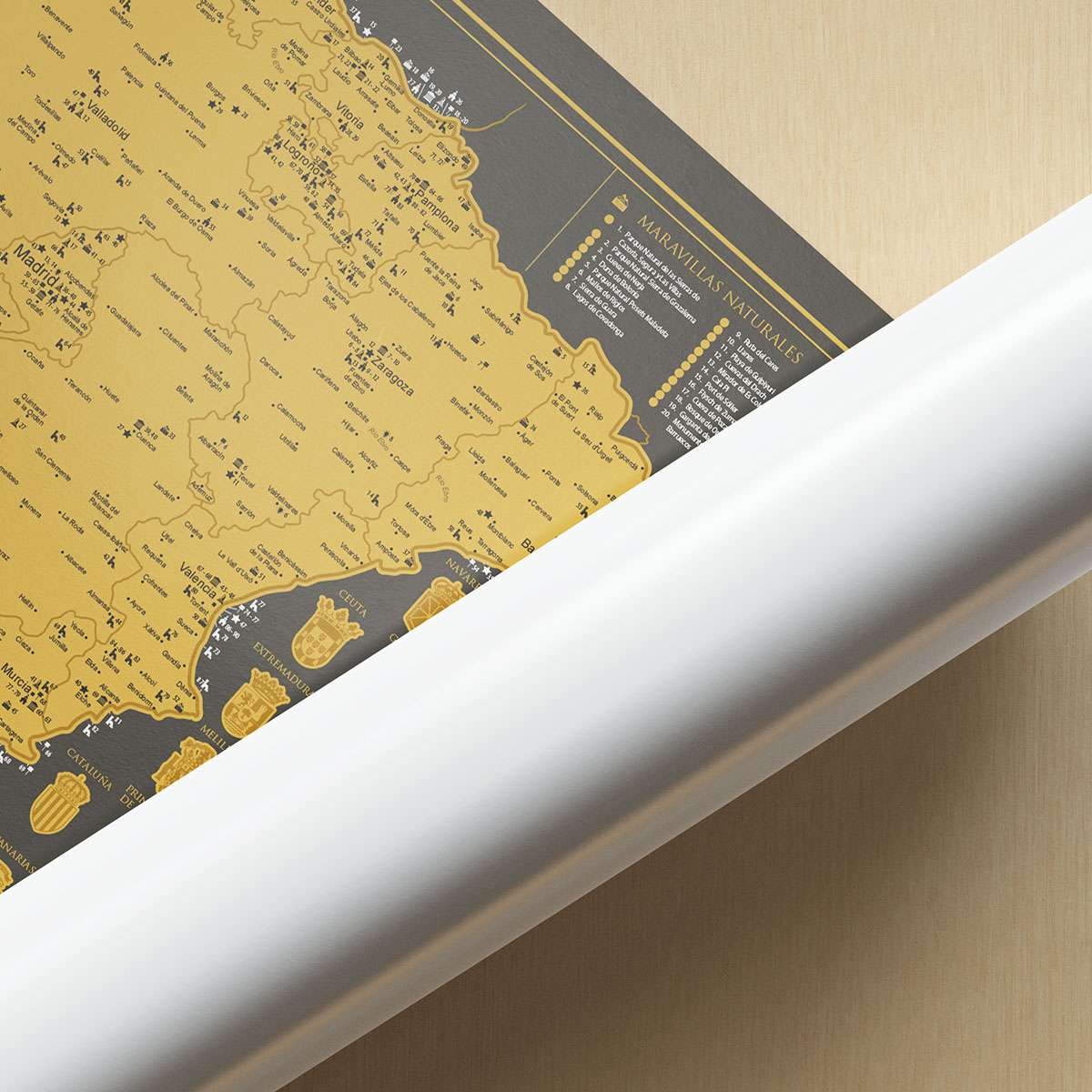 Scratch off map of Spain