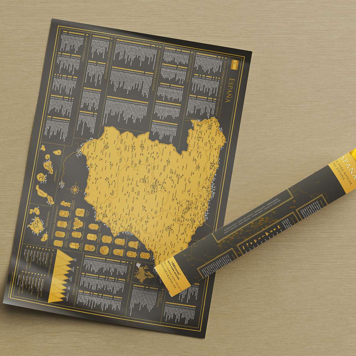 Scratch off map of Spain