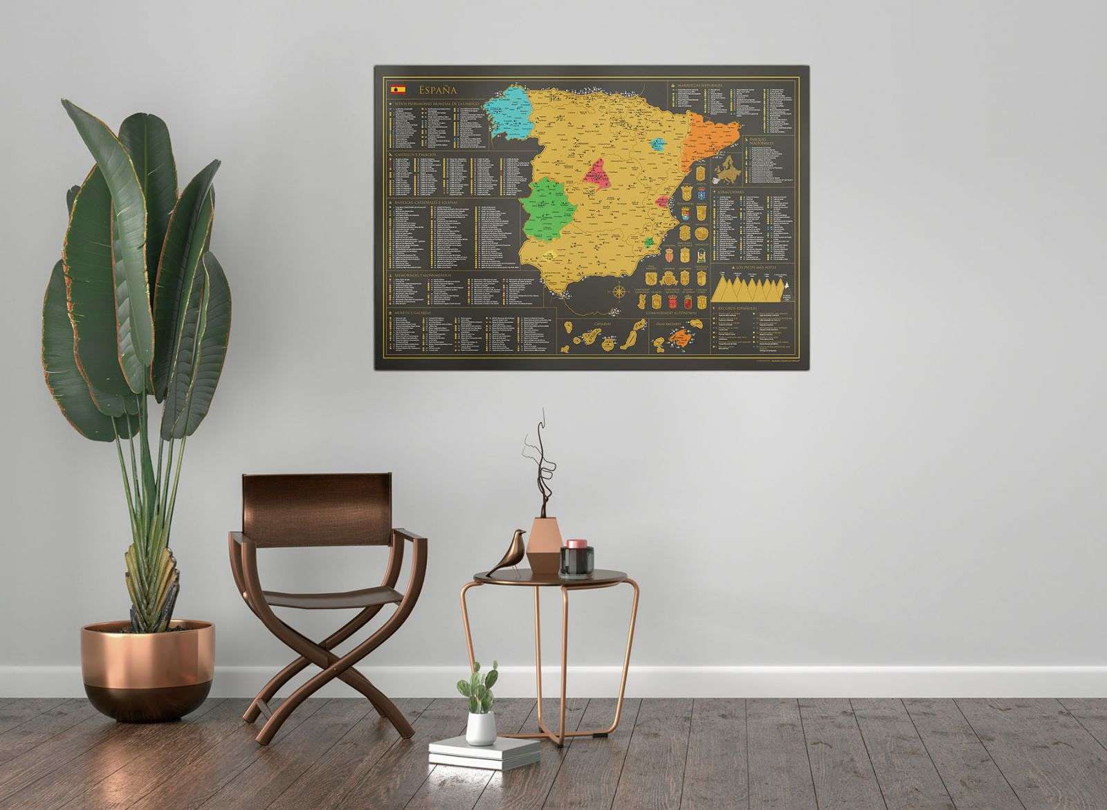 Scratch off map of Spain