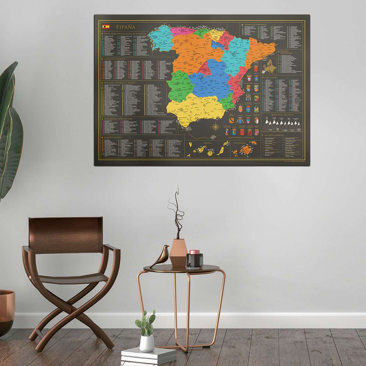 Scratch off map of Spain