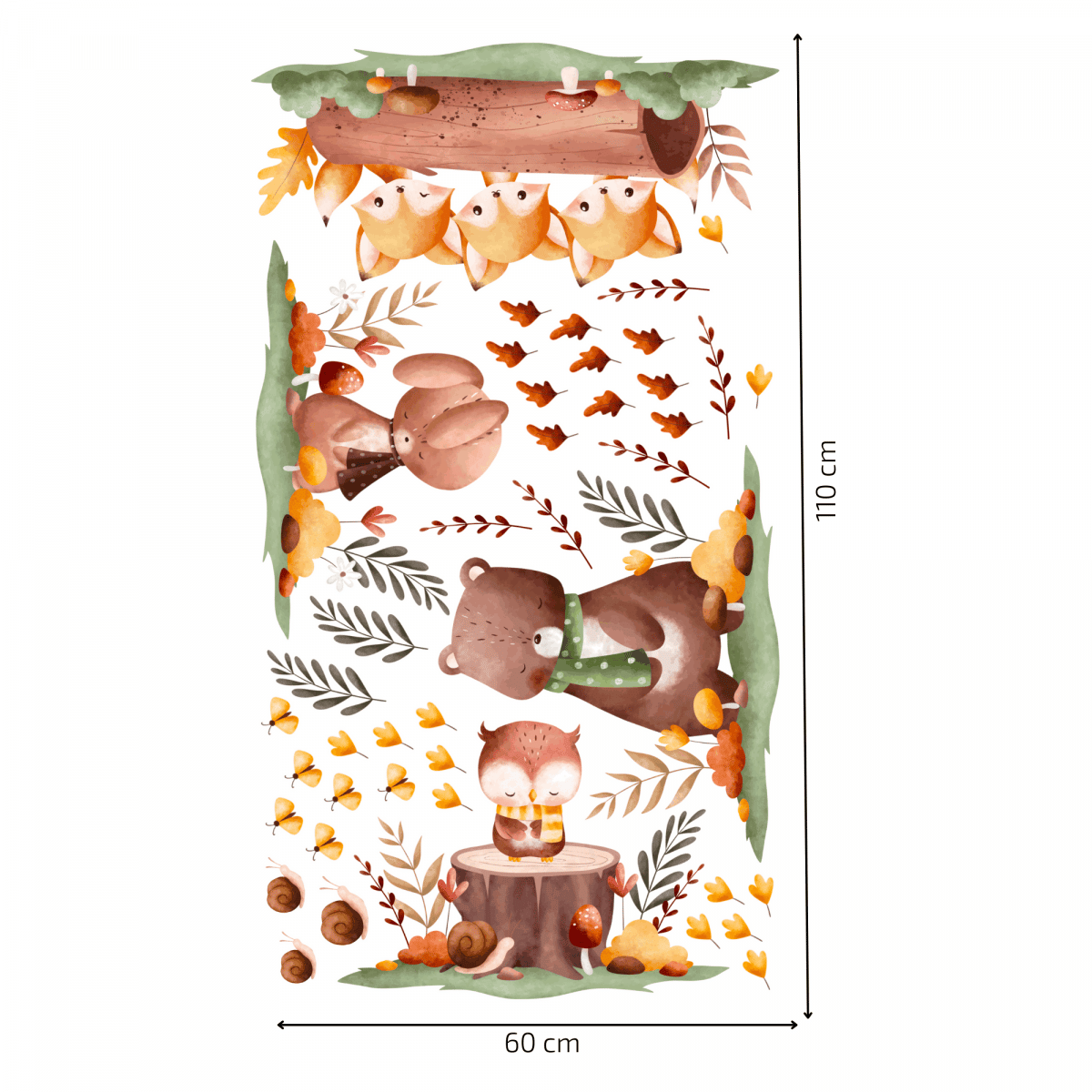 Textile wall sticker "Autumn in the forest"