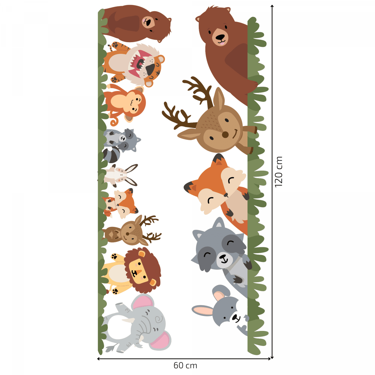 Textile wall sticker "Happy animals"