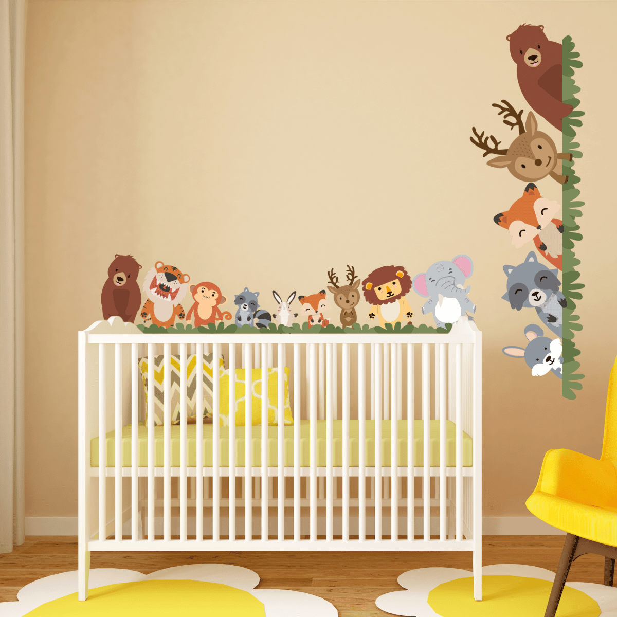 Textile wall sticker "Happy animals"