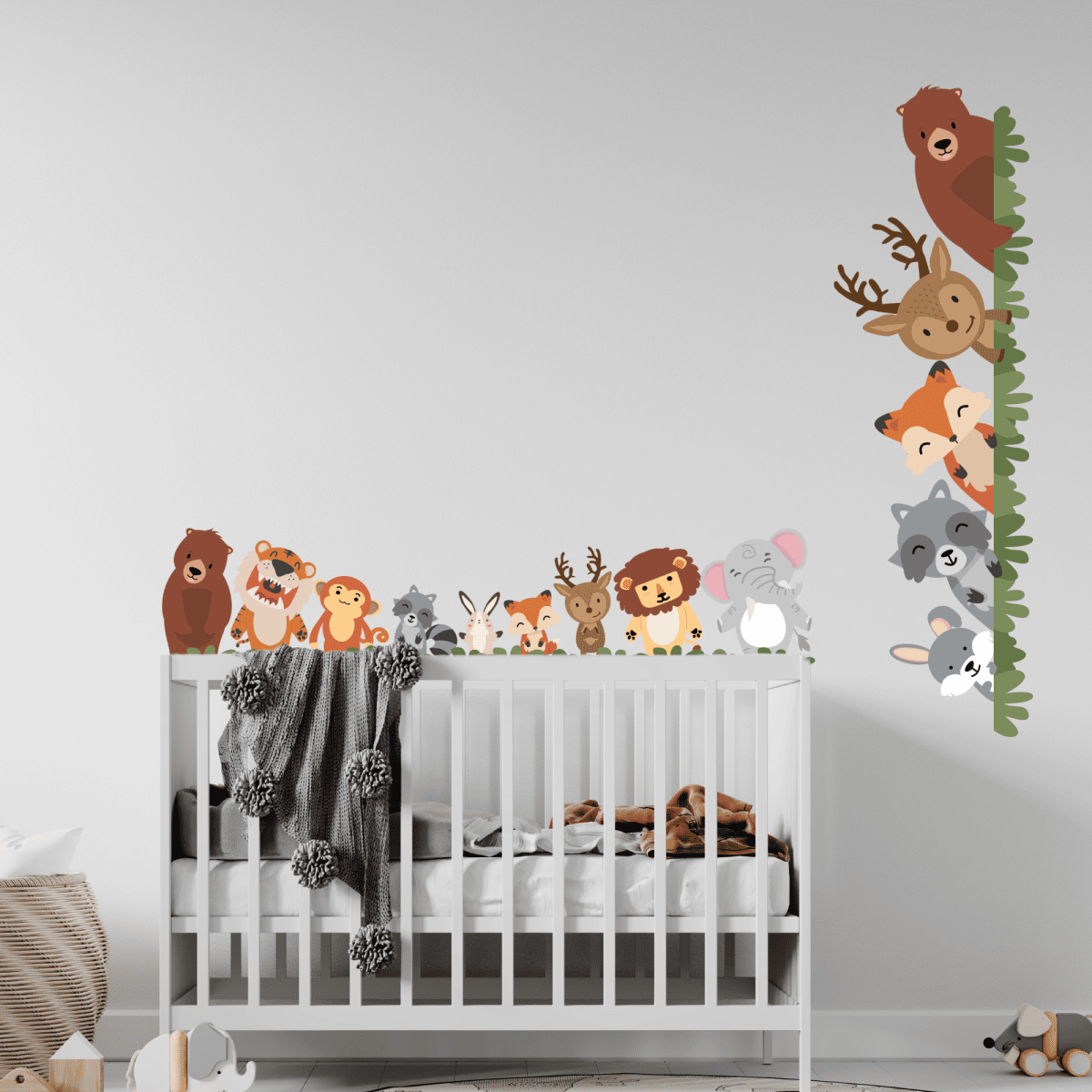 Textile wall sticker "Happy animals"