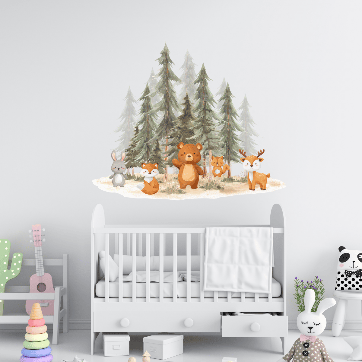 Textile wall sticker "Forest with animals 2"