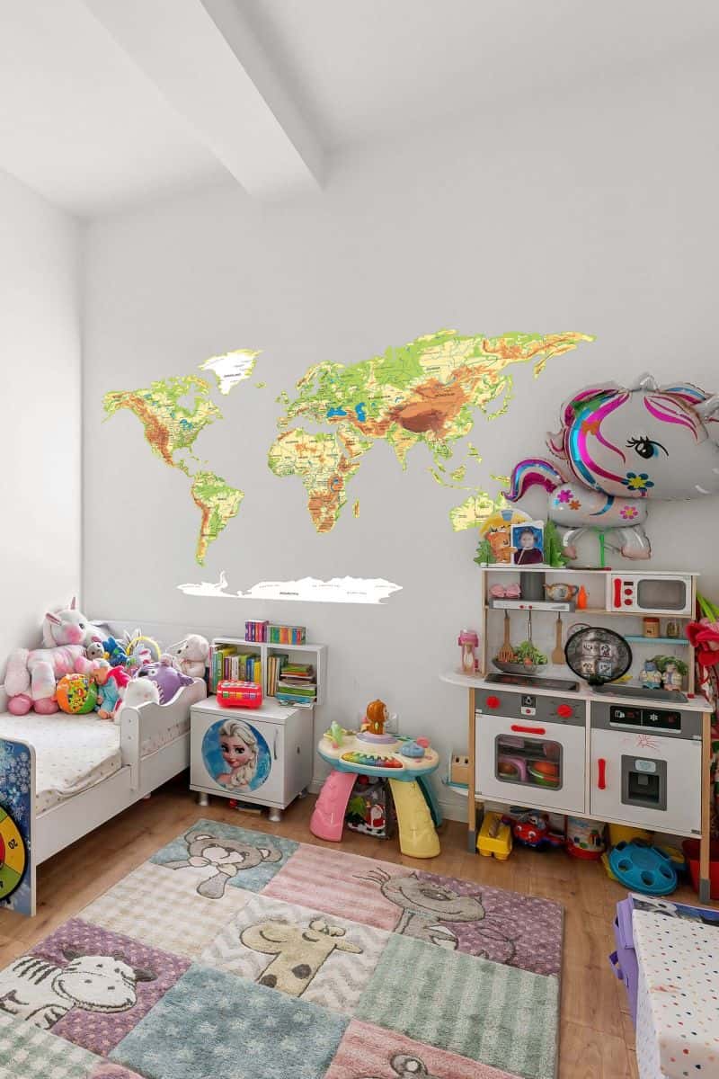 Sticker Map of the World Decal