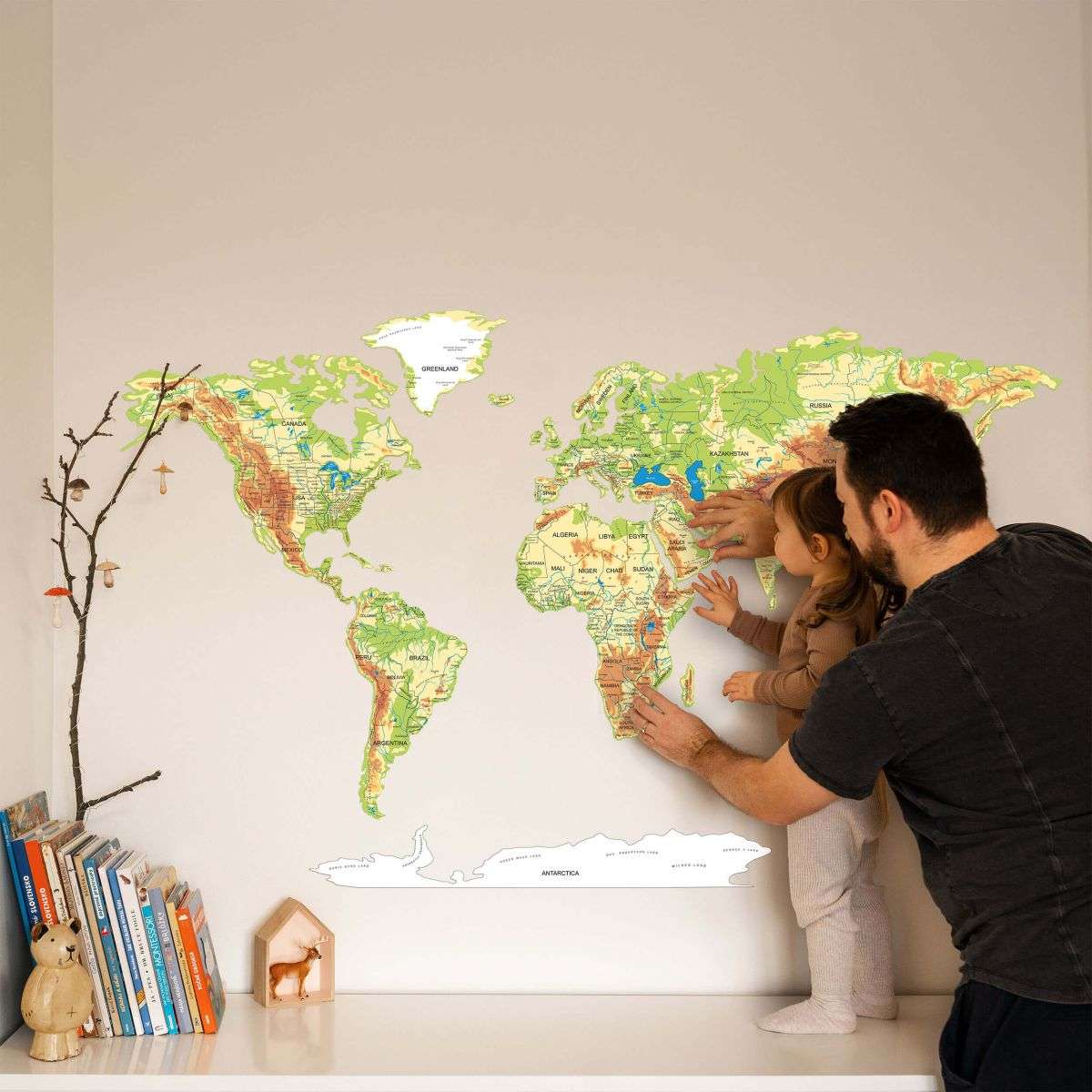 Sticker Map of the World Decal