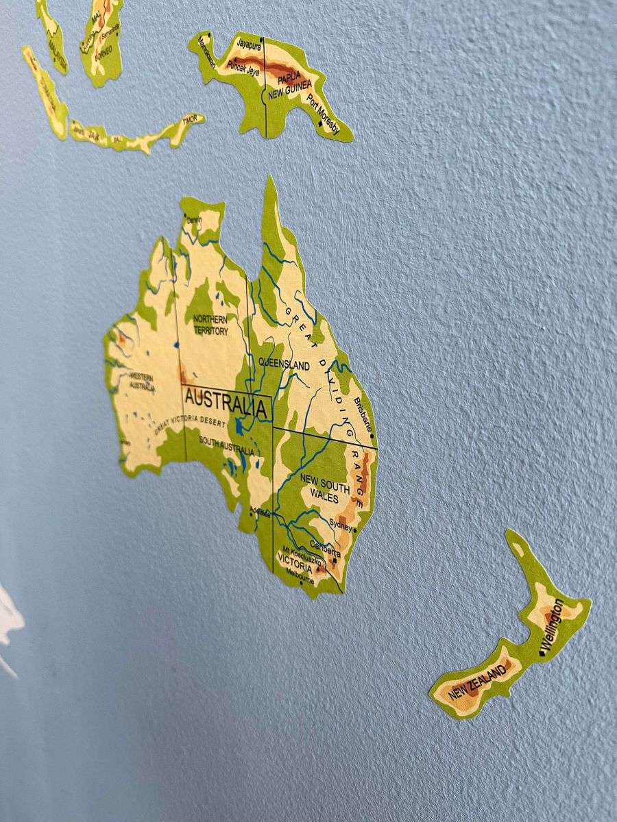 Sticker Map of the World Decal