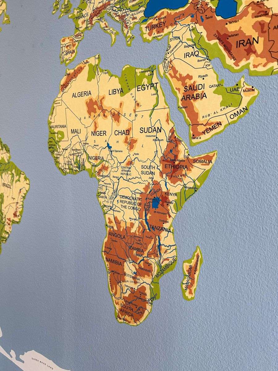 Sticker Map of the World Decal