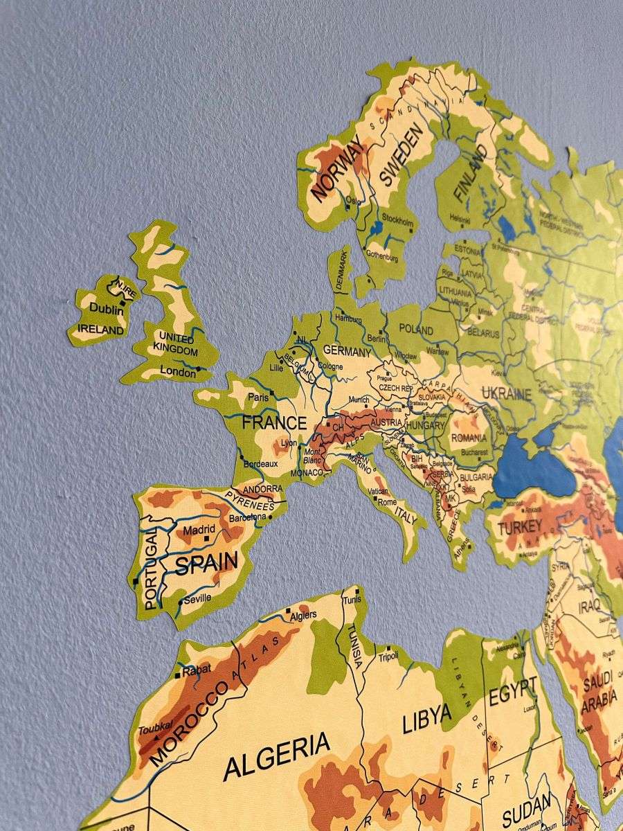 Sticker Map of the World Decal