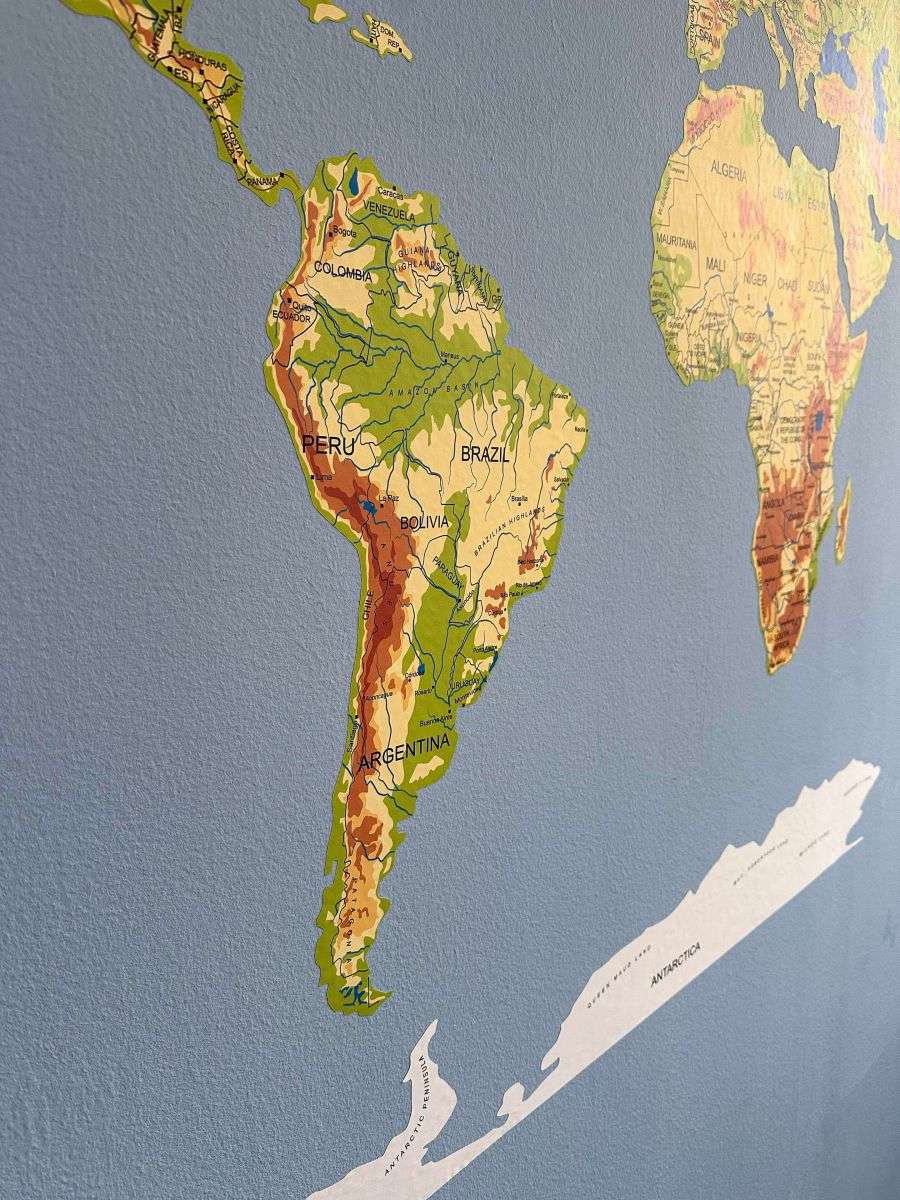 Sticker Map of the World Decal