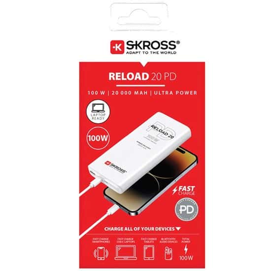 SKROSS power bank Reload 20 100W PD, 20,000mAh, USB A+C