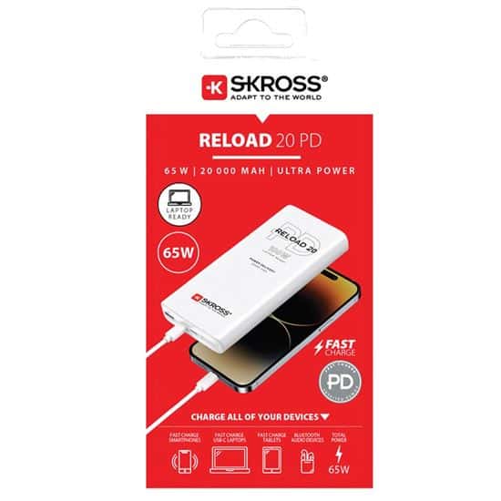 SKROSS Powerbank Reload 20 65W PD, 20,000mAh, USB A+C