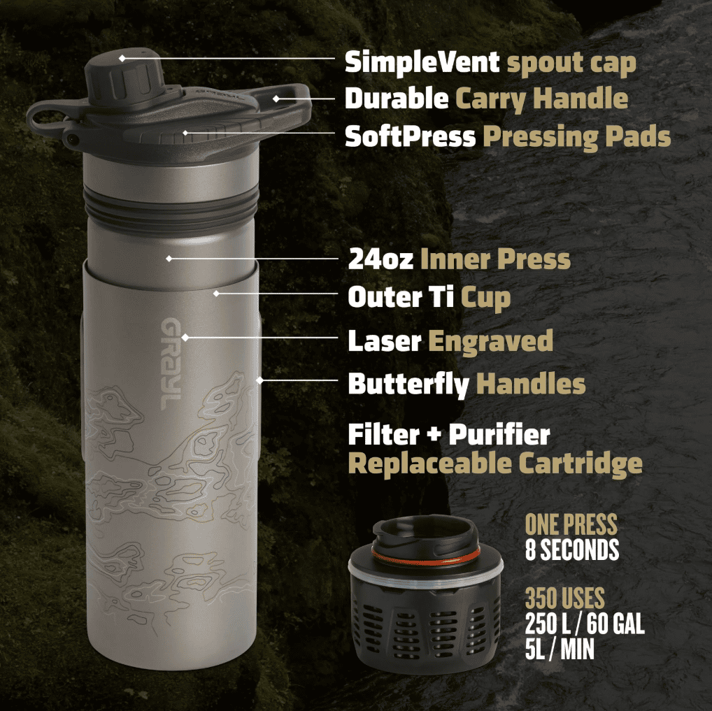 Grayl GeoPress Ti Purifier 0.71l