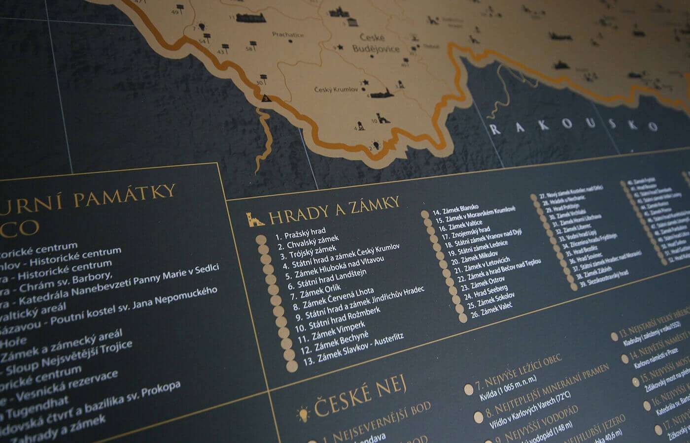 Scratch off Map of the Czech Republic