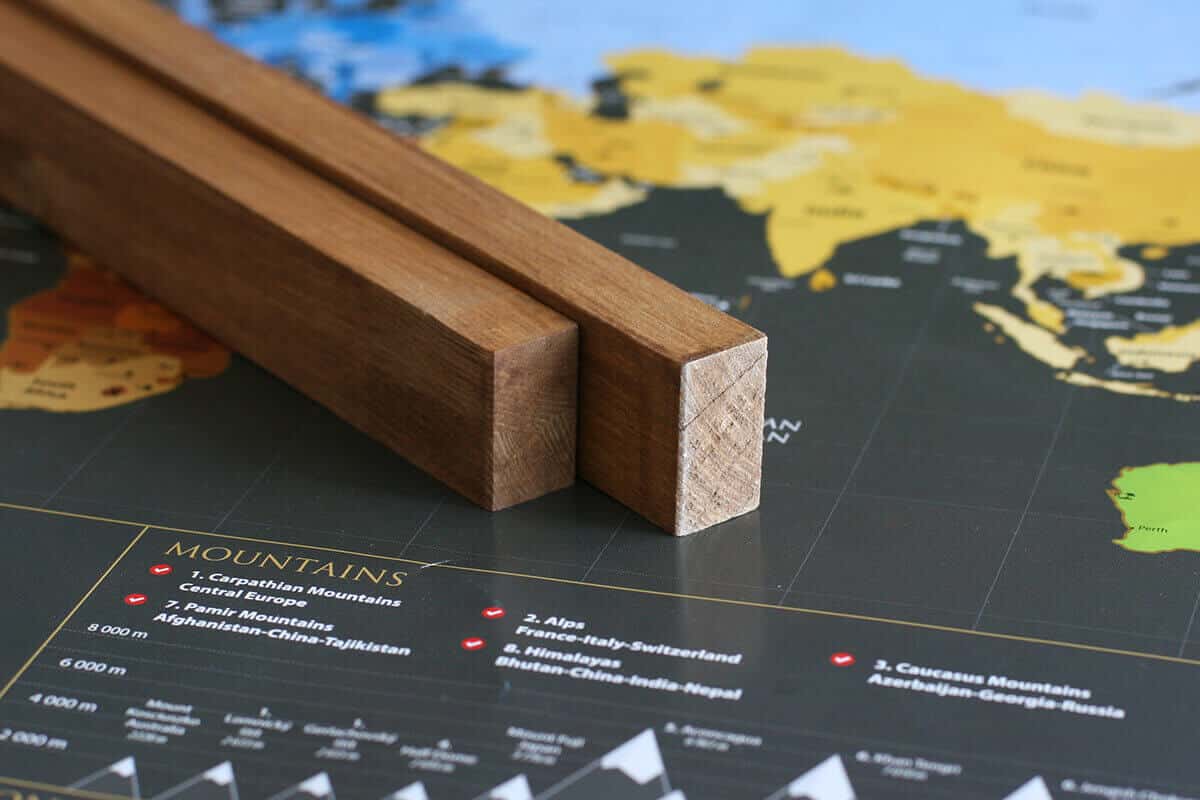 Lesene stenske letve za zemljevide in plakate A1