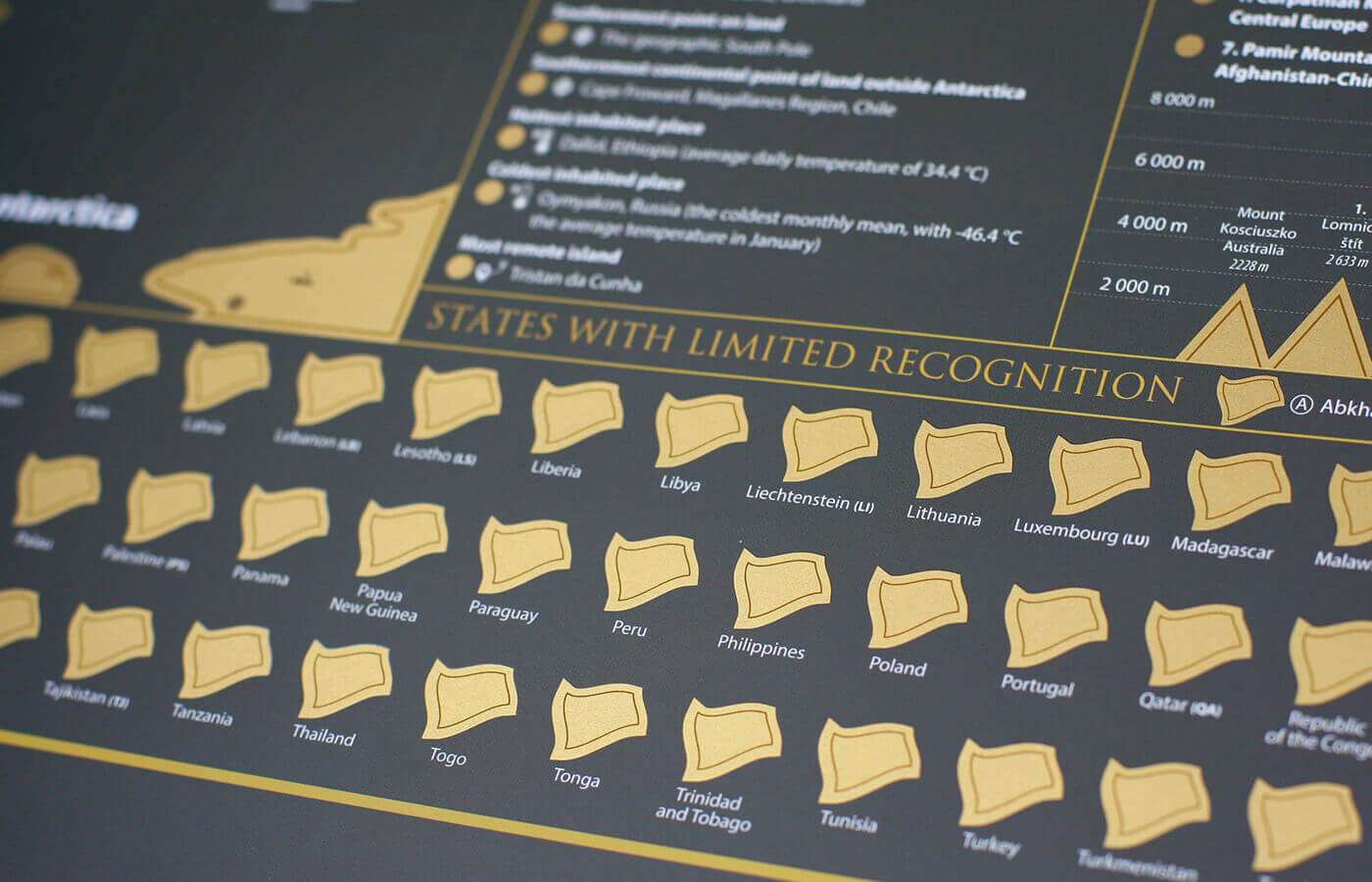 Scratch off map of the world