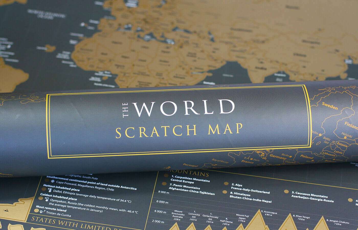 Scratch off map of the world