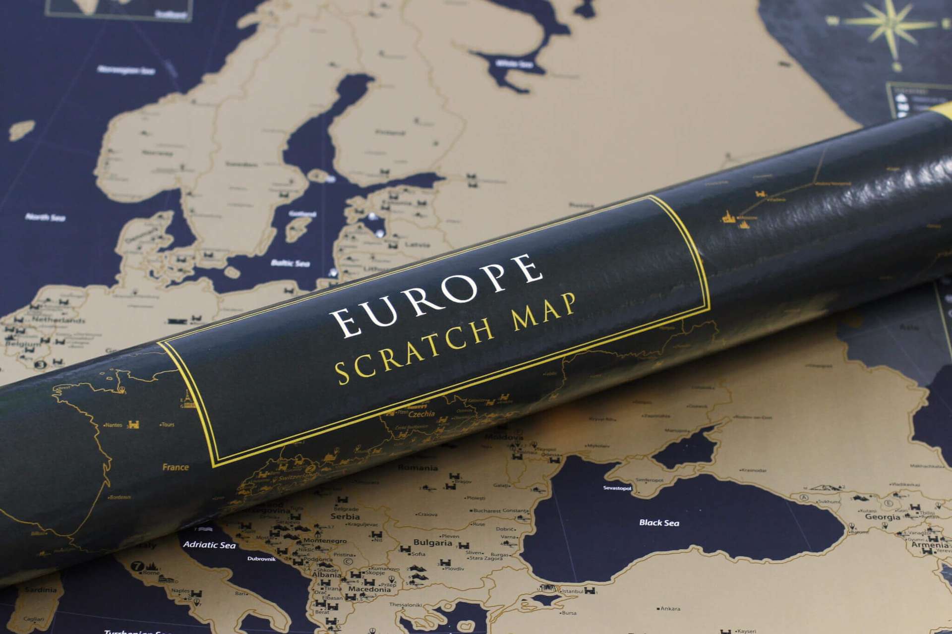 Scratch map of Europe