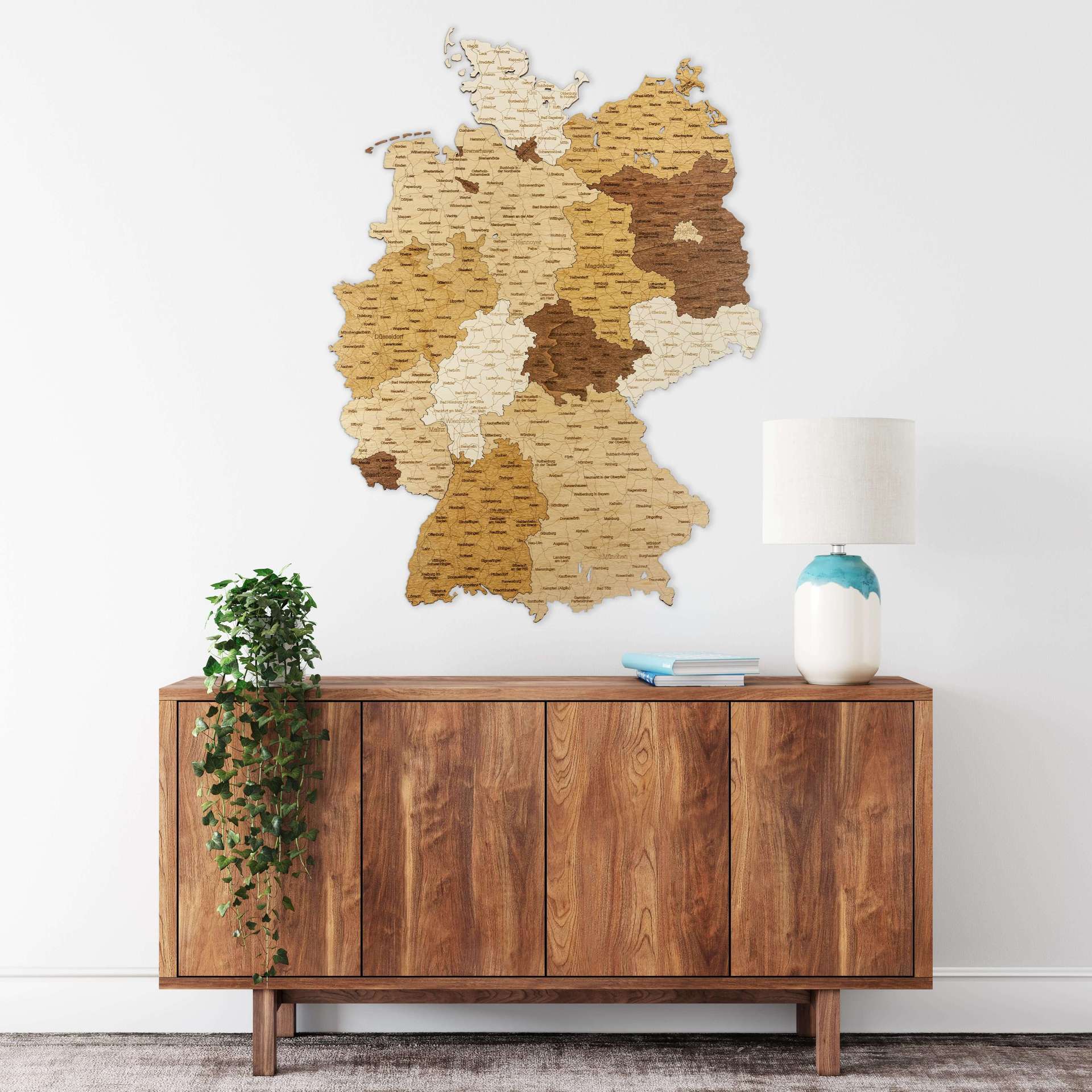 Wooden Map of Germany