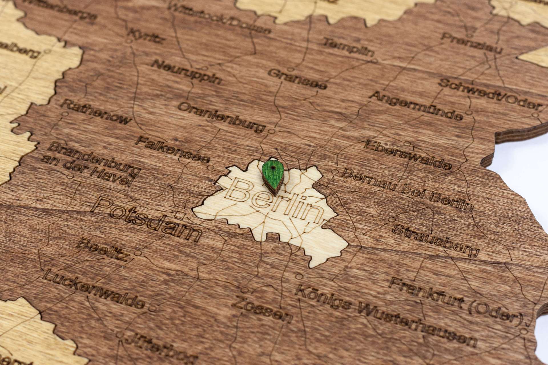 Wooden Map of Germany