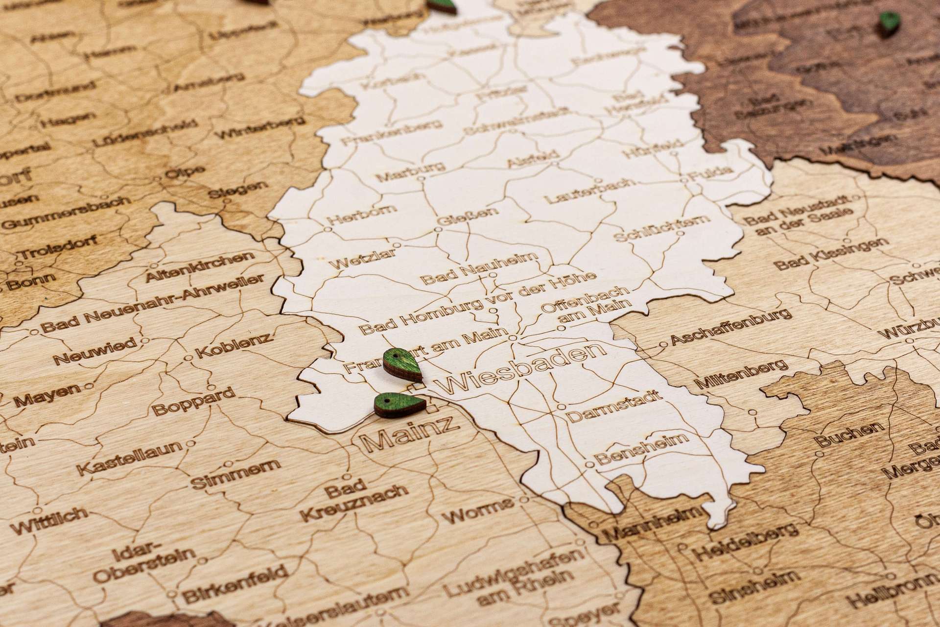 Houten Kaart van Duitsland