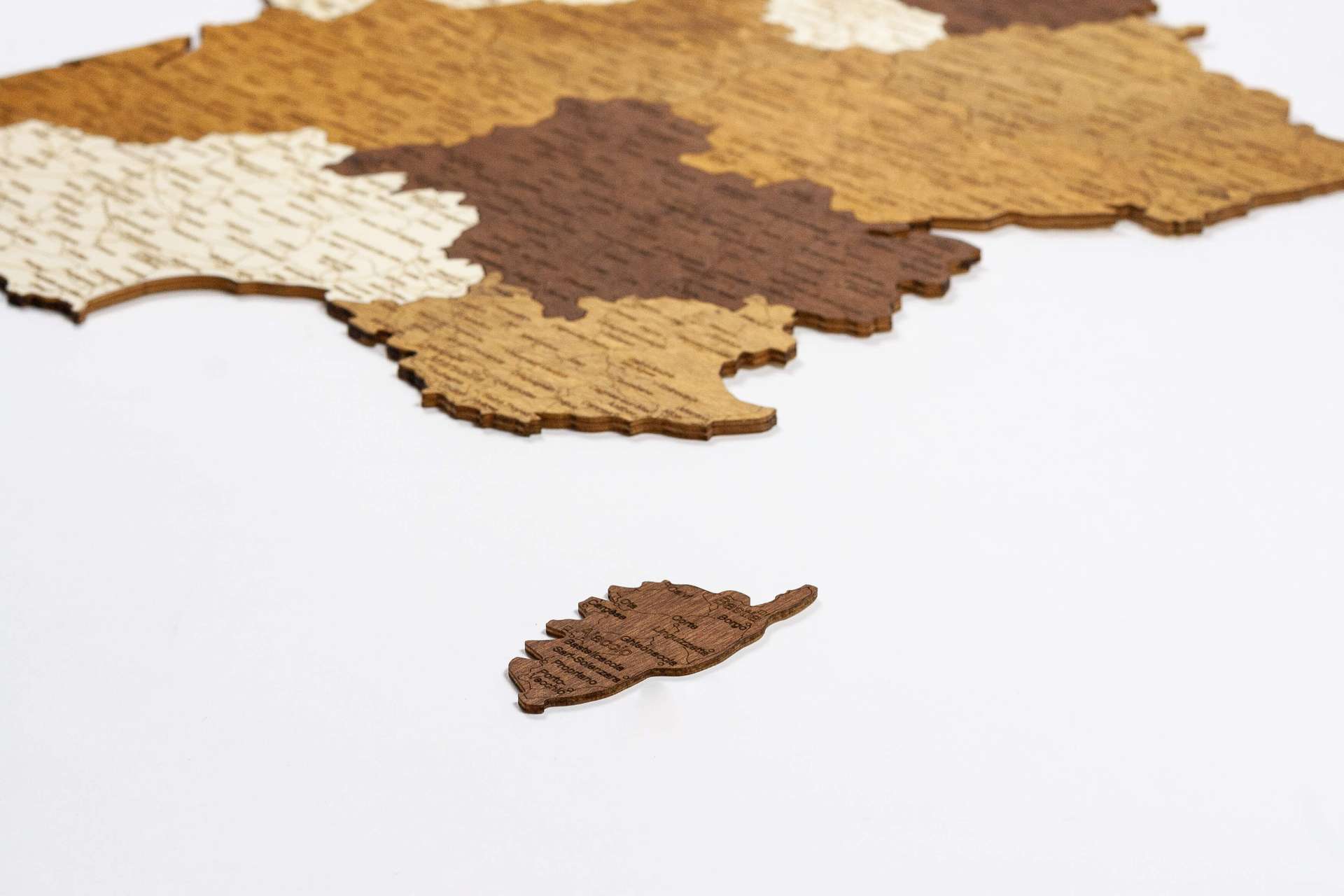 Wooden Map of France