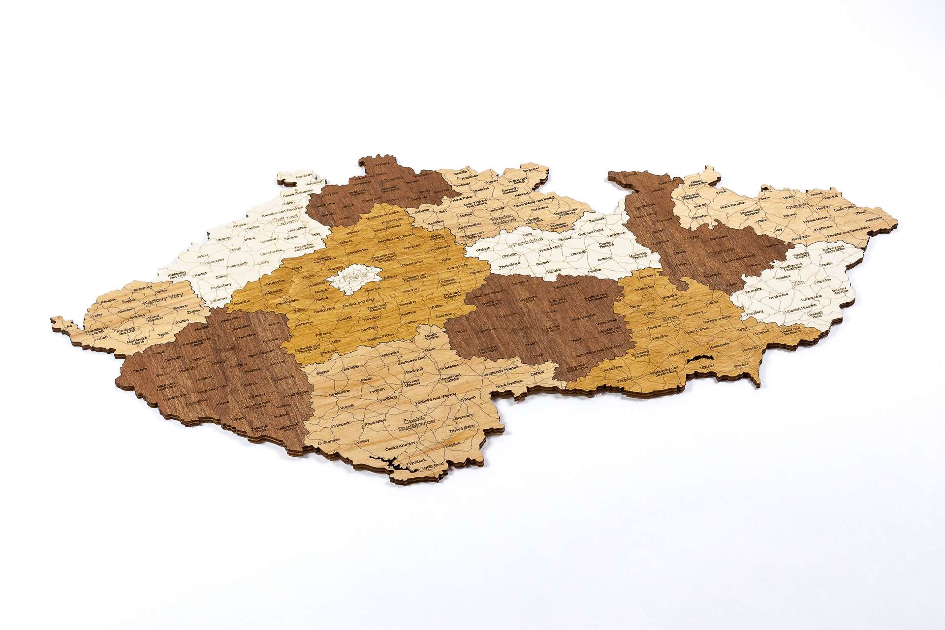 Wooden Map of the Czech Republic