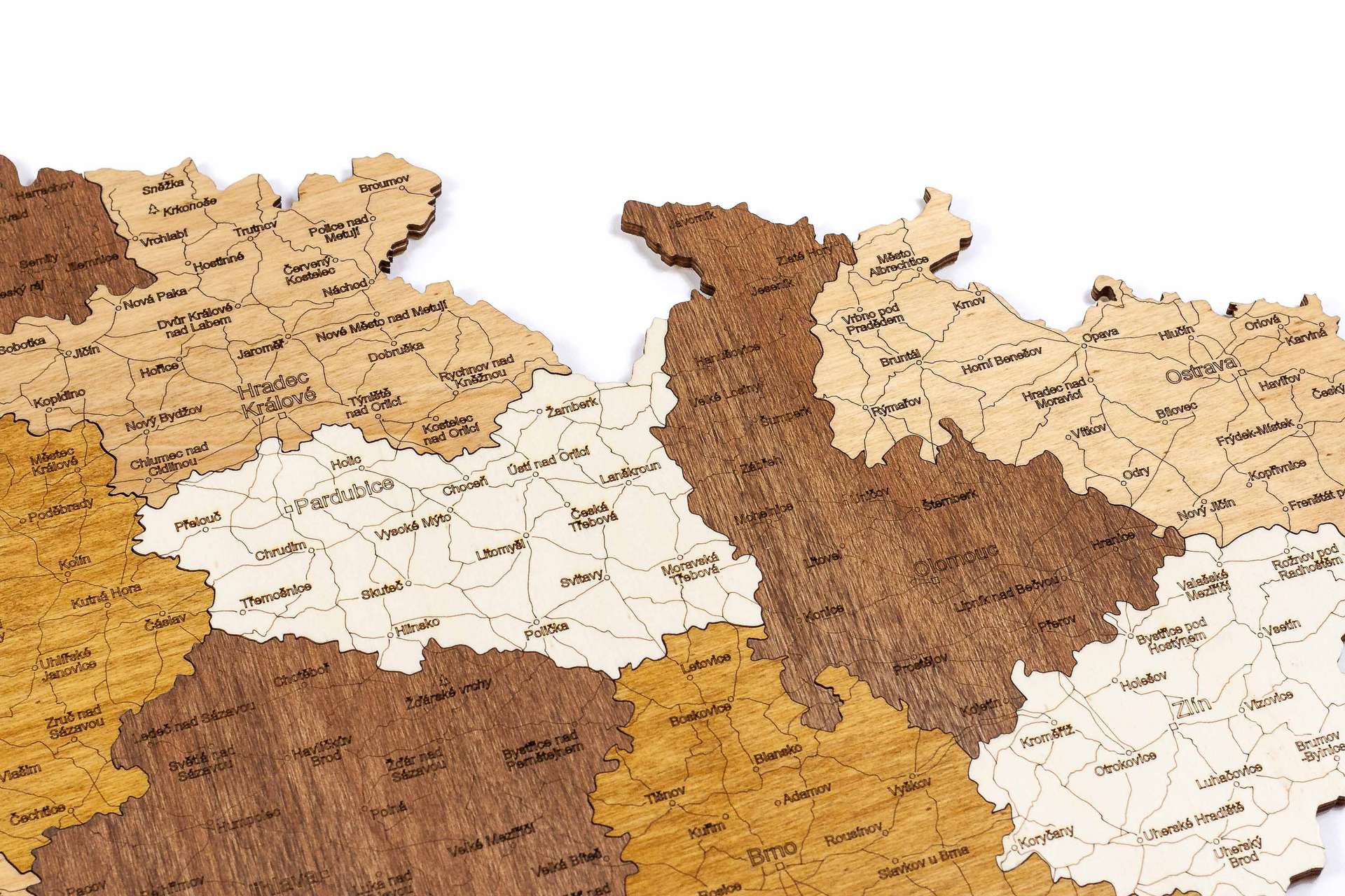 Wooden Map of the Czech Republic
