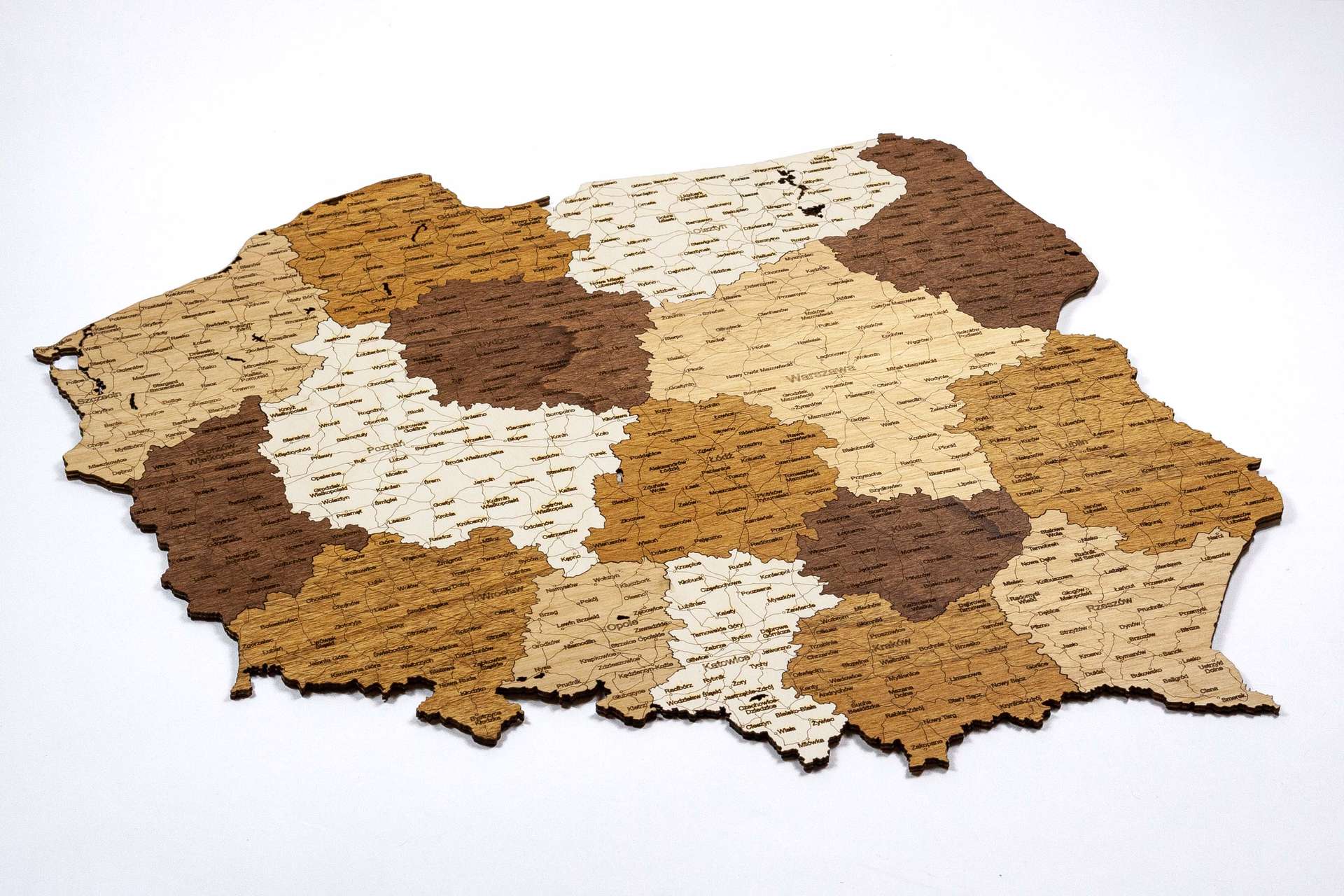 Holzwandkarte von Polen