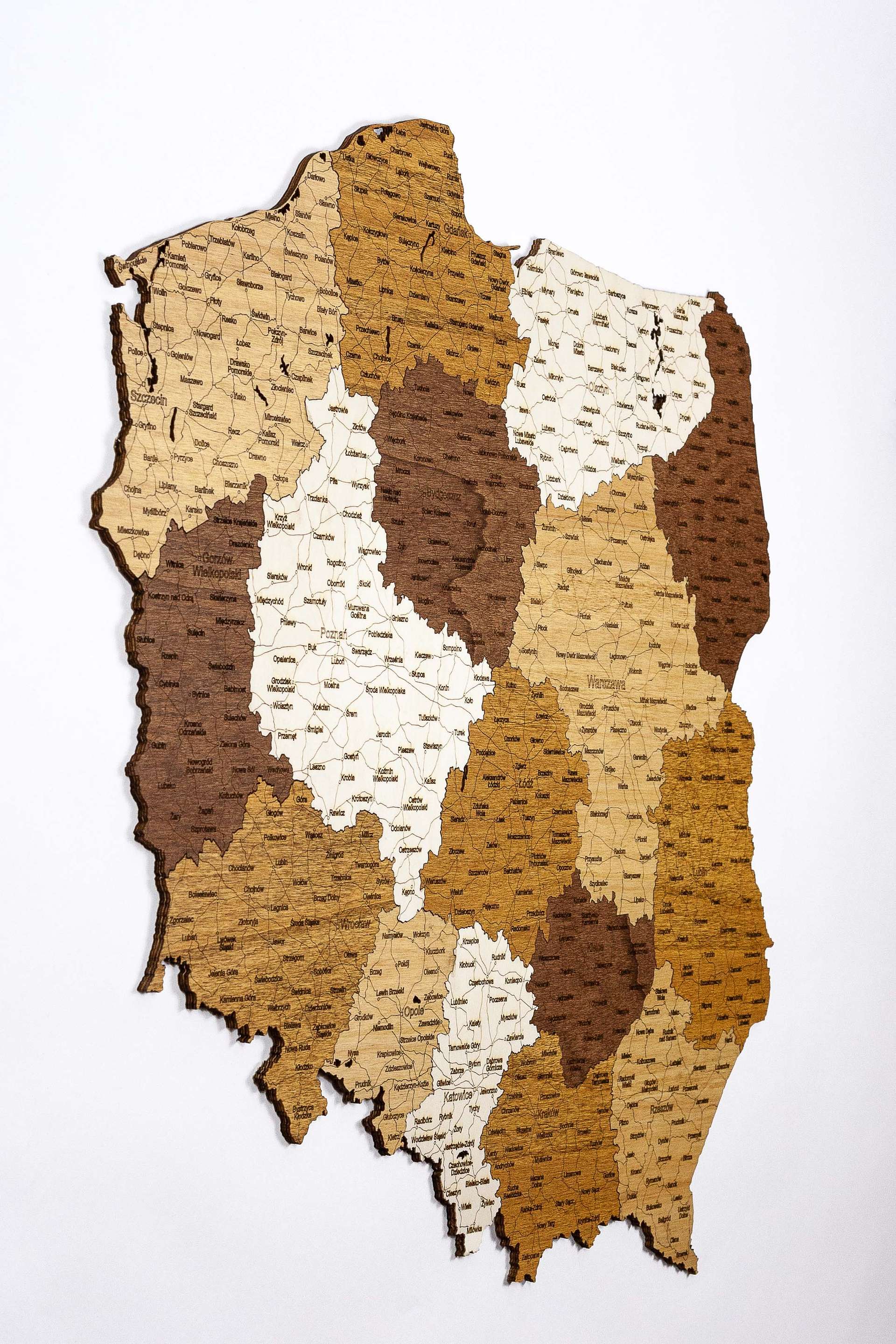 Wooden Map of Poland