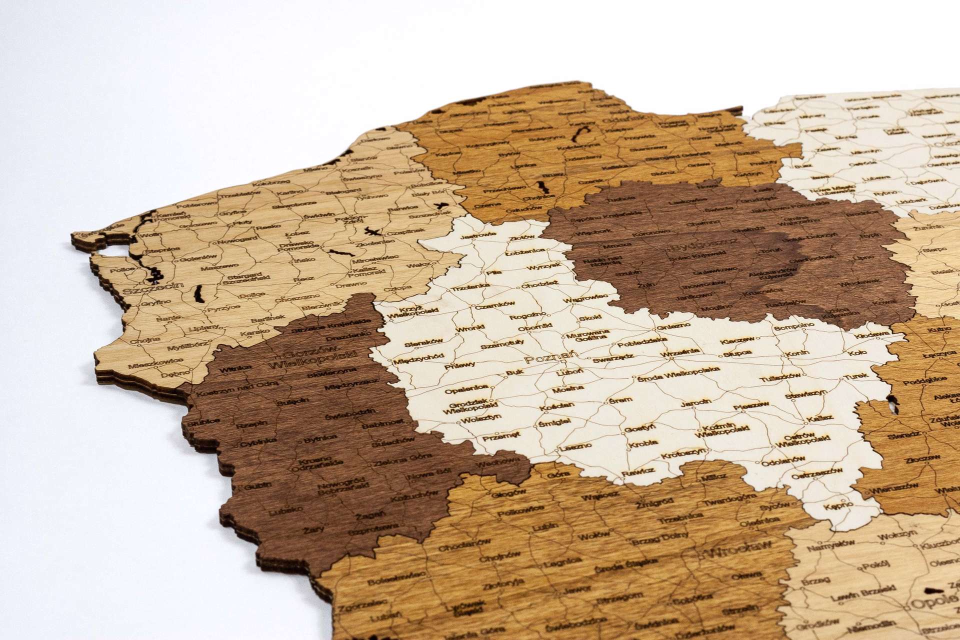 Holzwandkarte von Polen