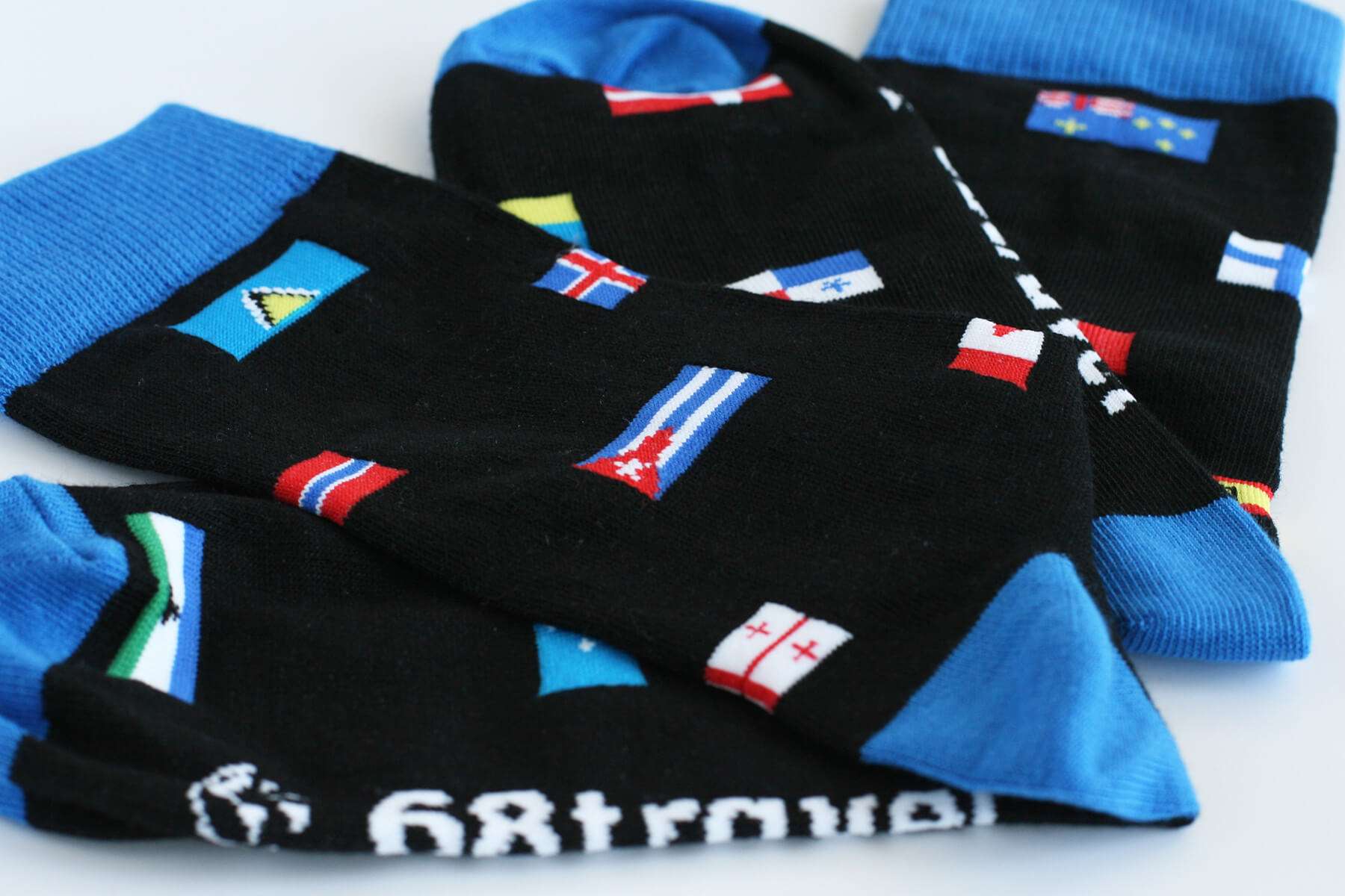 Skarpety unisex dla podróżników - flagi świata lub motywy miejskie