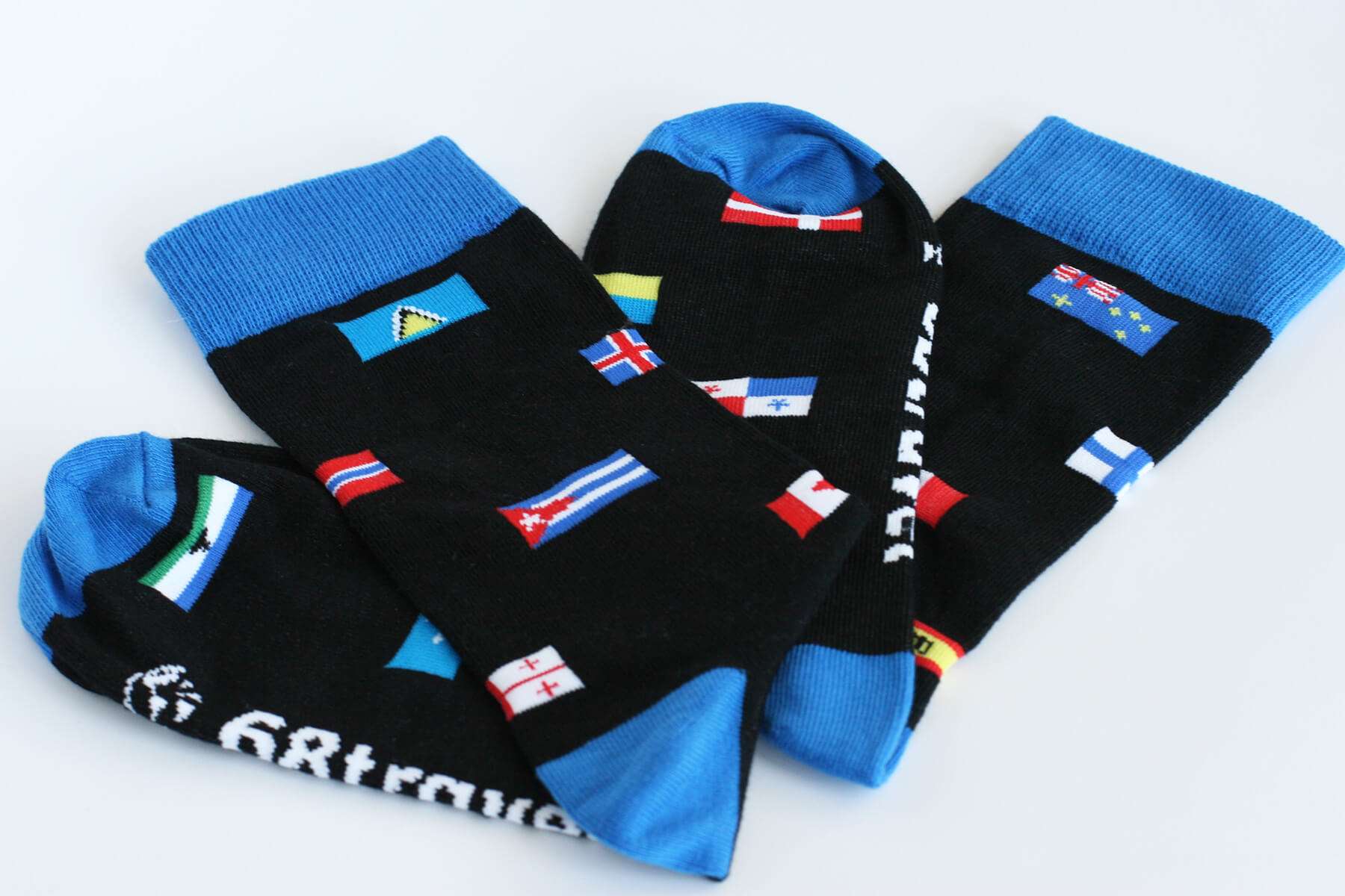 Skarpety unisex dla podróżników - flagi świata lub motywy miejskie