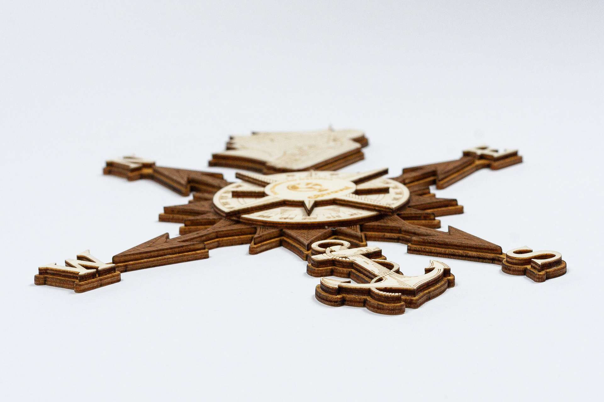 3D Wooden Compass