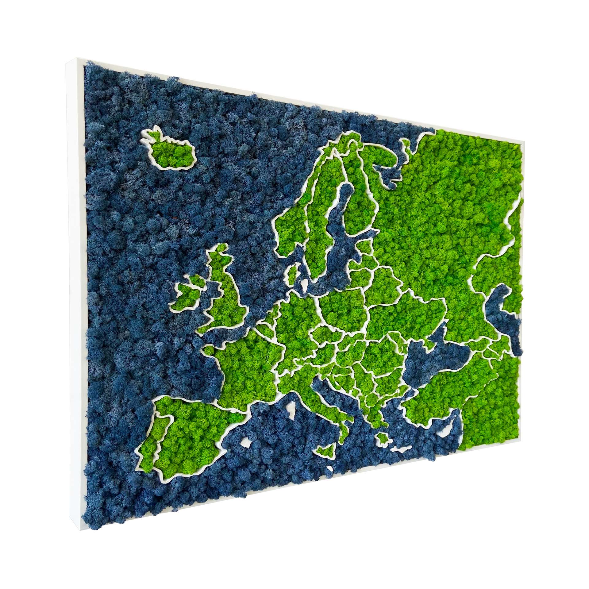 Moss 3D Map of Europe - natural Nordic lichen