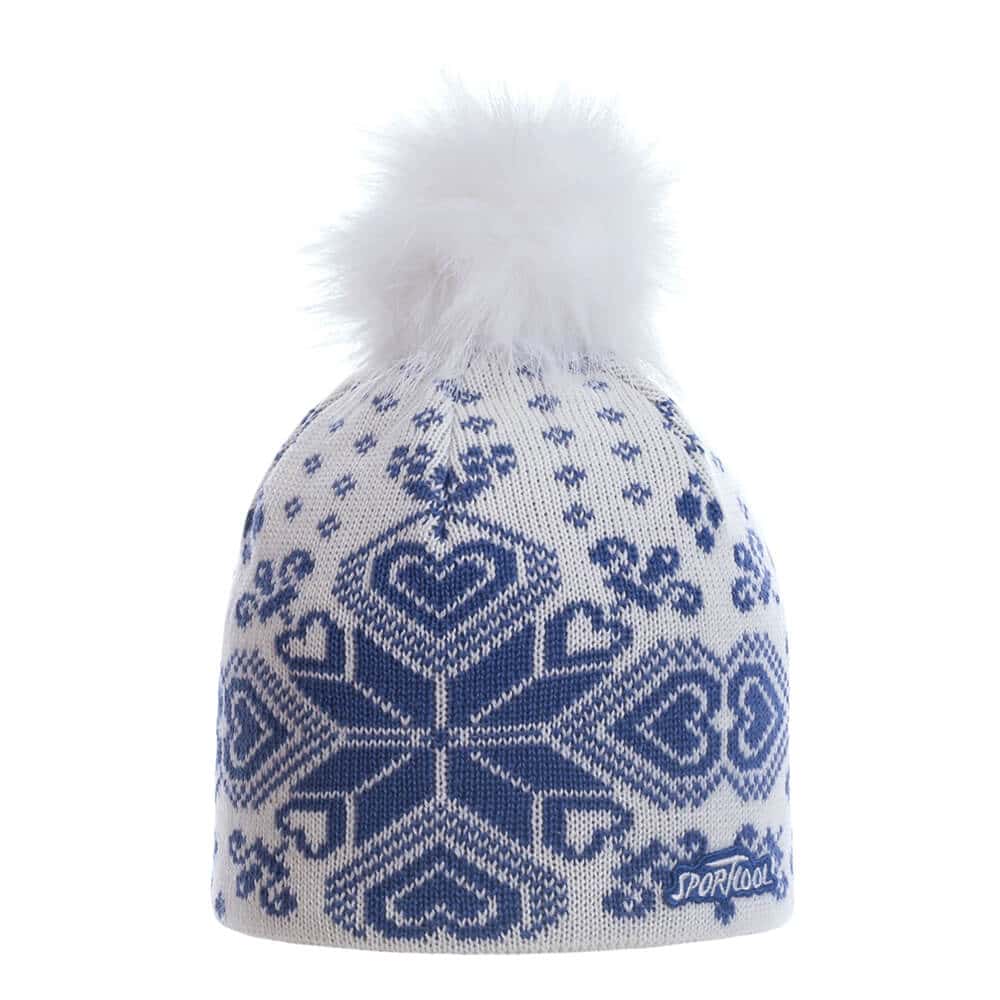 SportCool Women's Beanie with pom pom Norwegian pattern (208)