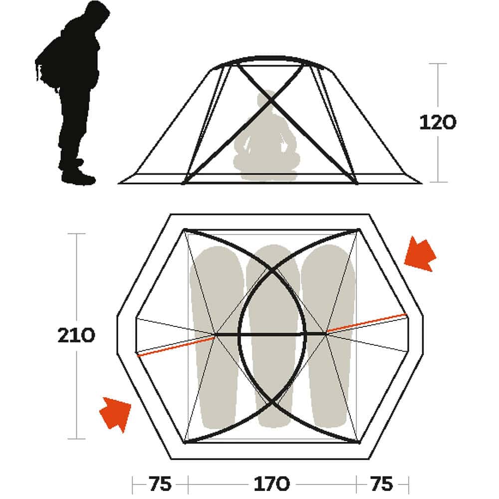 Ferrino Svalbard 3.0 4 estaciones Tienda de campaña