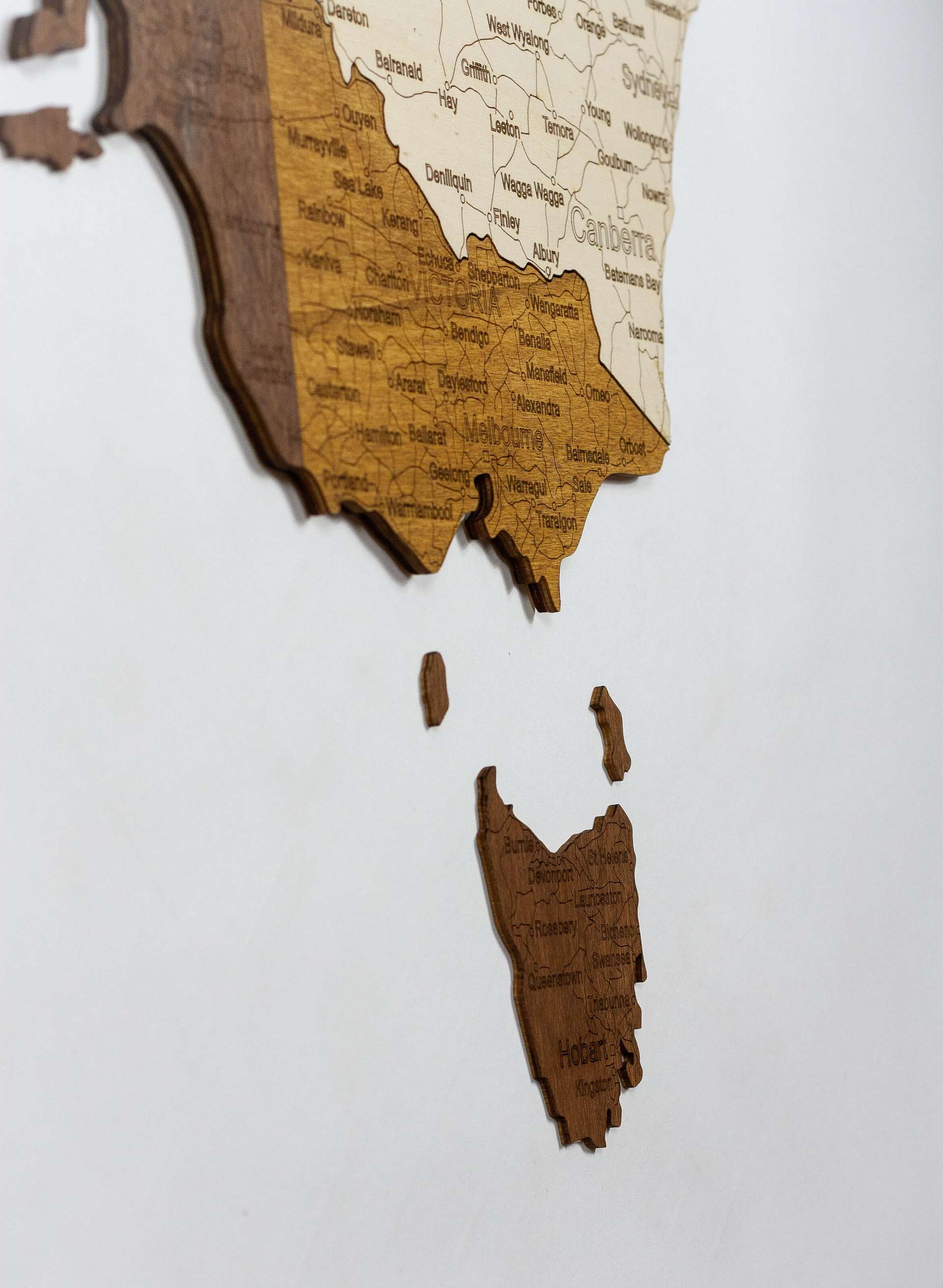 Wooden Map of Australia