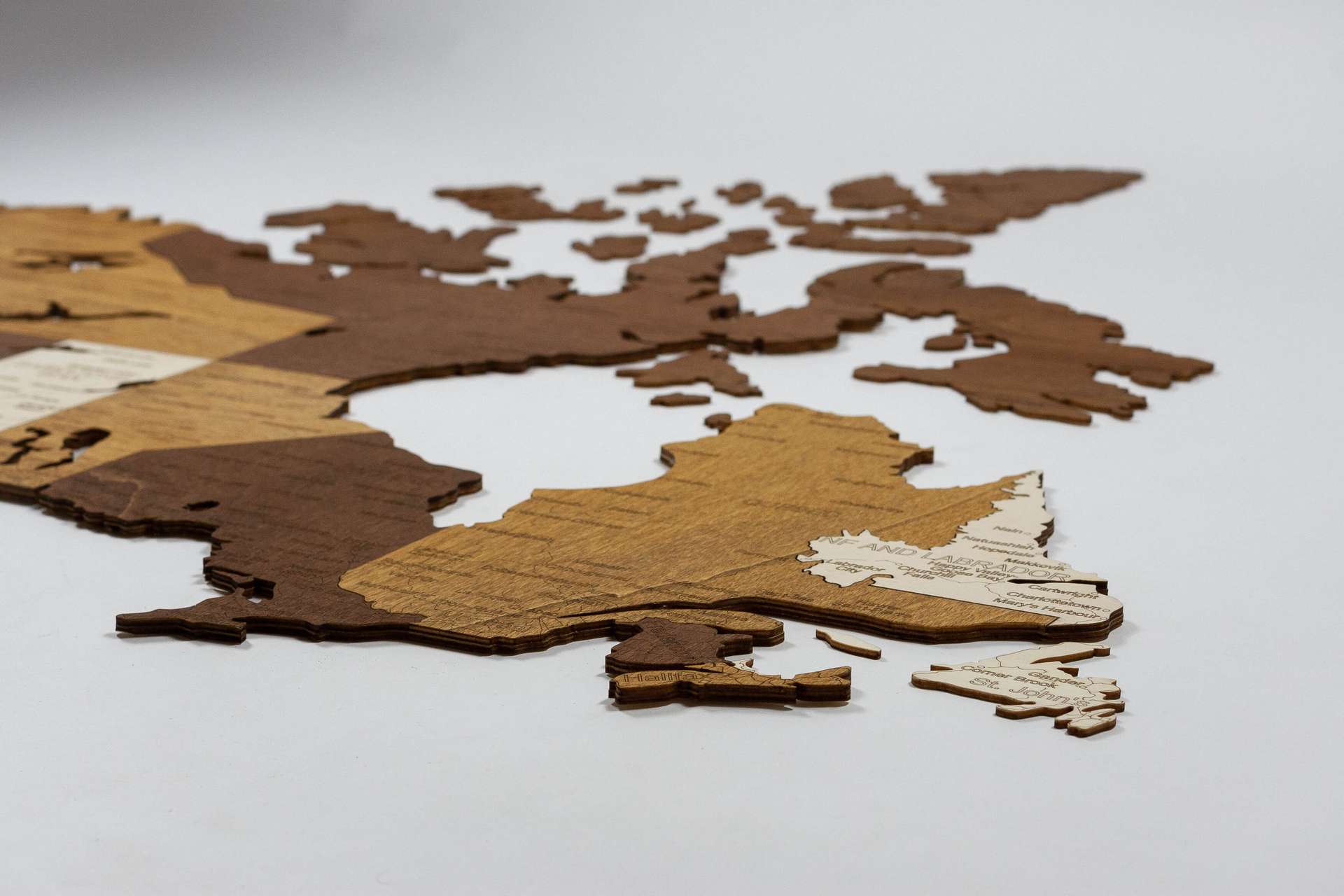 Wooden Map of Canada