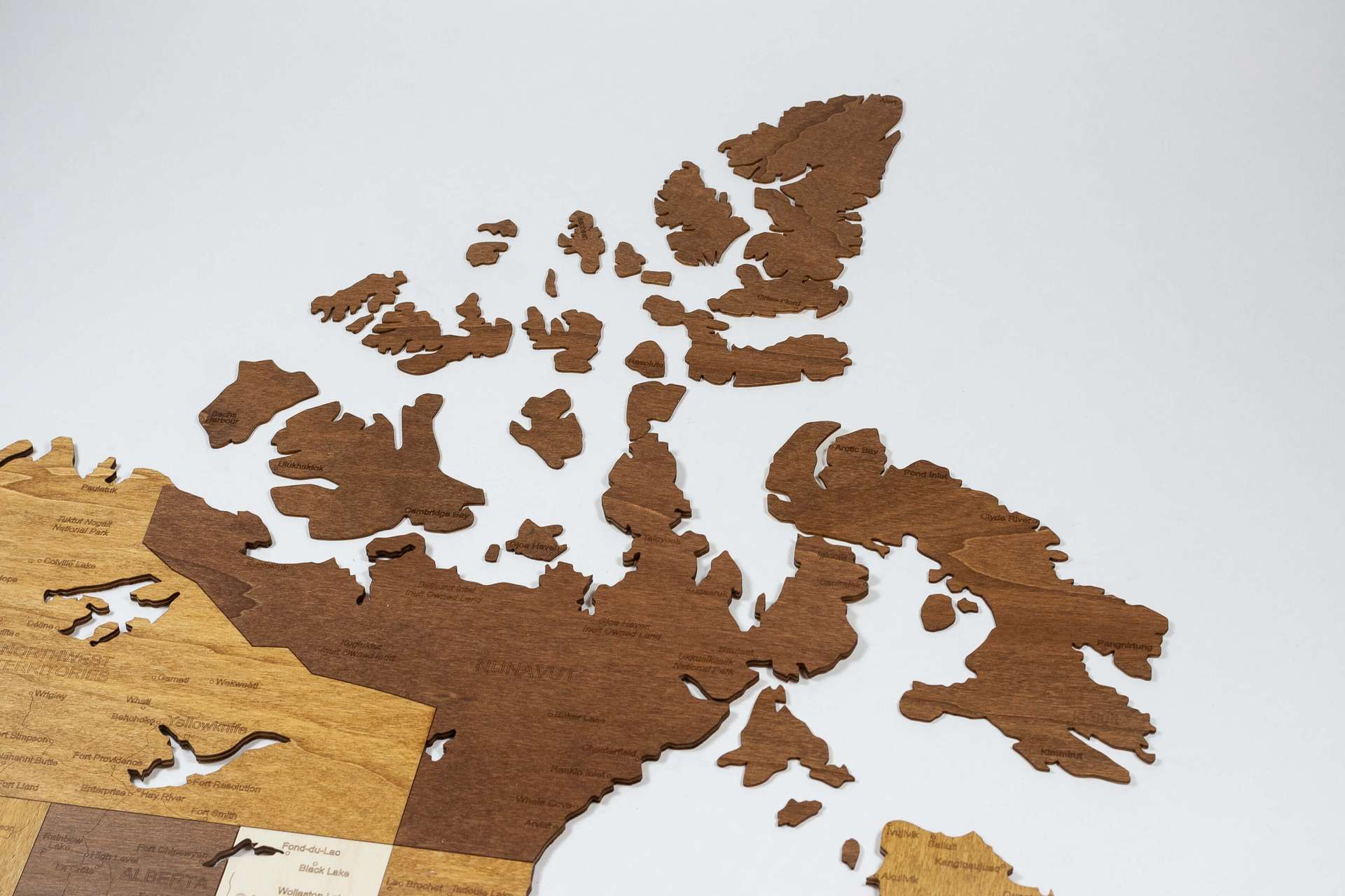 Wooden Map of Canada