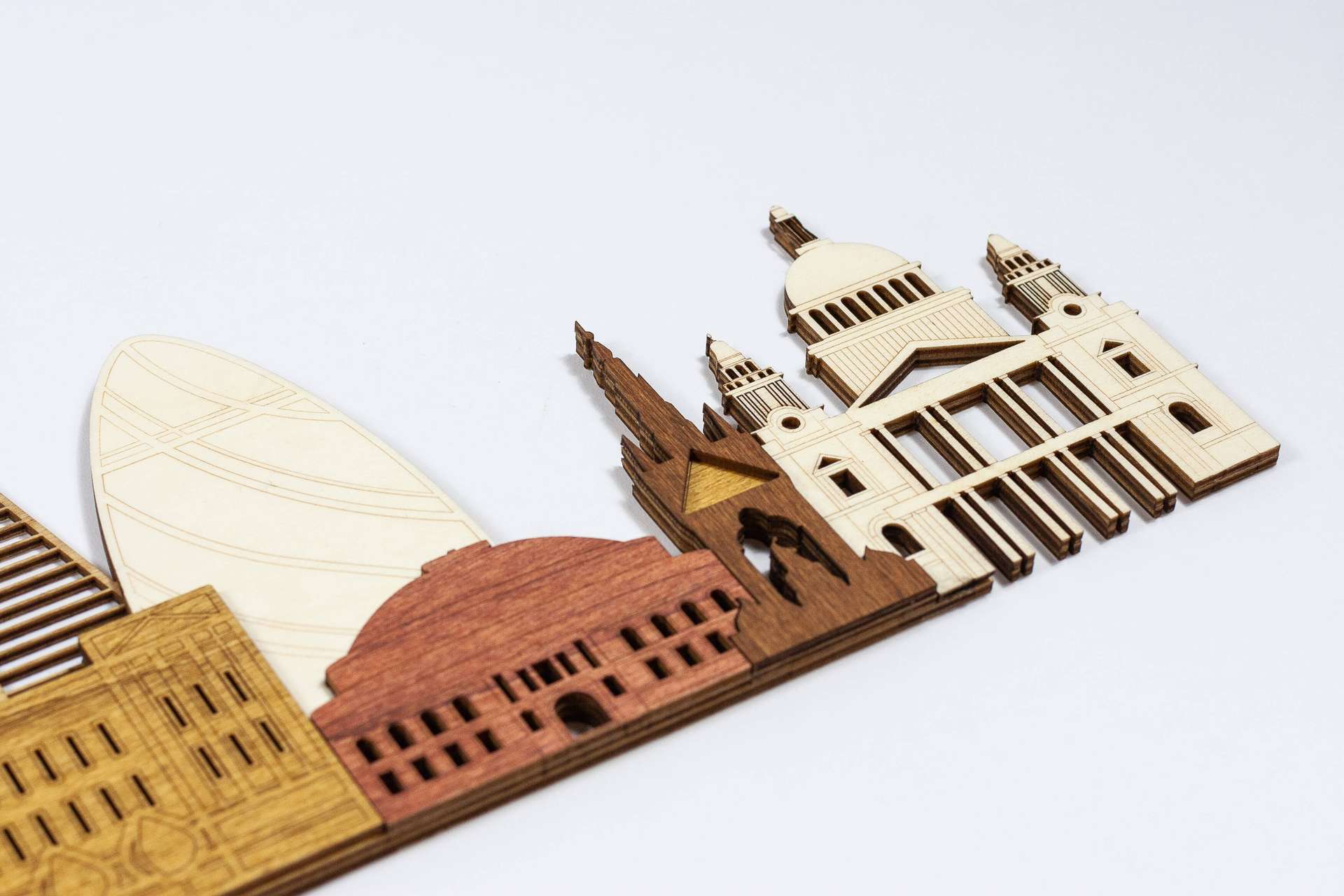 London Landmarks 3D Wooden Panel